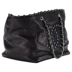 Chanel Limited Edition Large CC Pearl Lambskin Tote Iridescent Blue Pearls