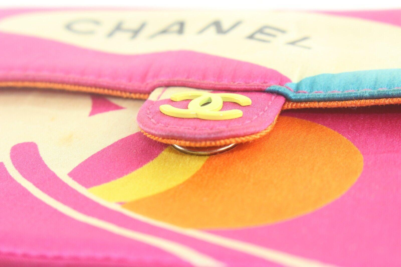 Chanel Limited Edition Micro Pink Multicolor Mini Classic Flap 1CK87K For Sale 2
