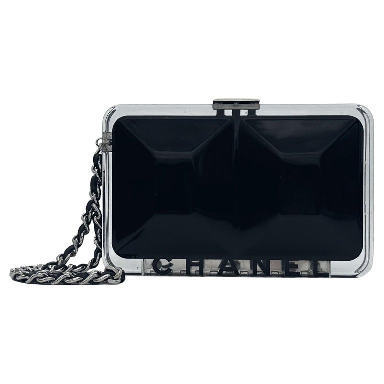 Chanel Limited Edition Minaudière Black Runway Lucite Wristlet Clutch Bag,  2005. For Sale at 1stDibs