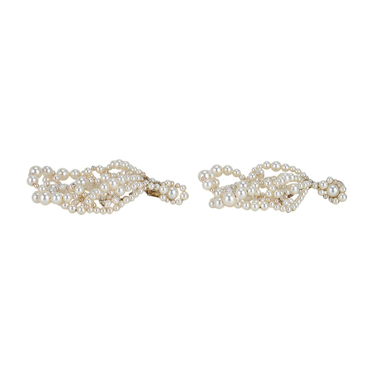 Women's Chanel Limited Edition Pearl Earrings 15A For Sale