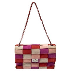 Chanel sac à rabat rose patchwork réédition limitée