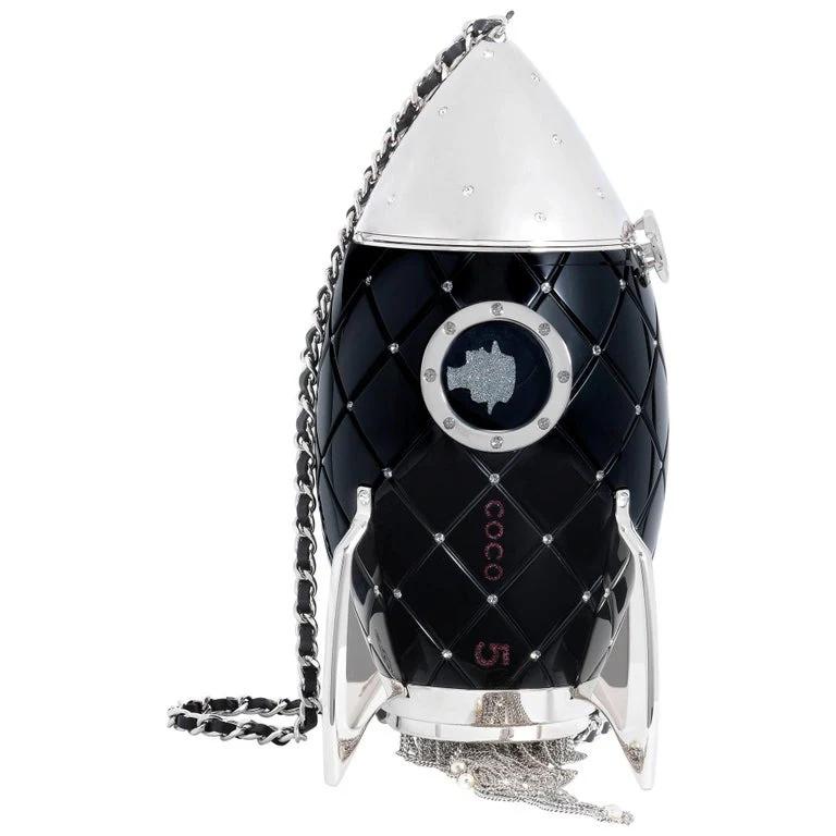 Black Chanel Limited Edition Rocket Bag