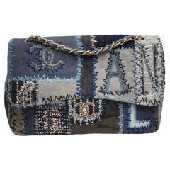 Chanel Limited edition timeless denim patchwork shoulder bag