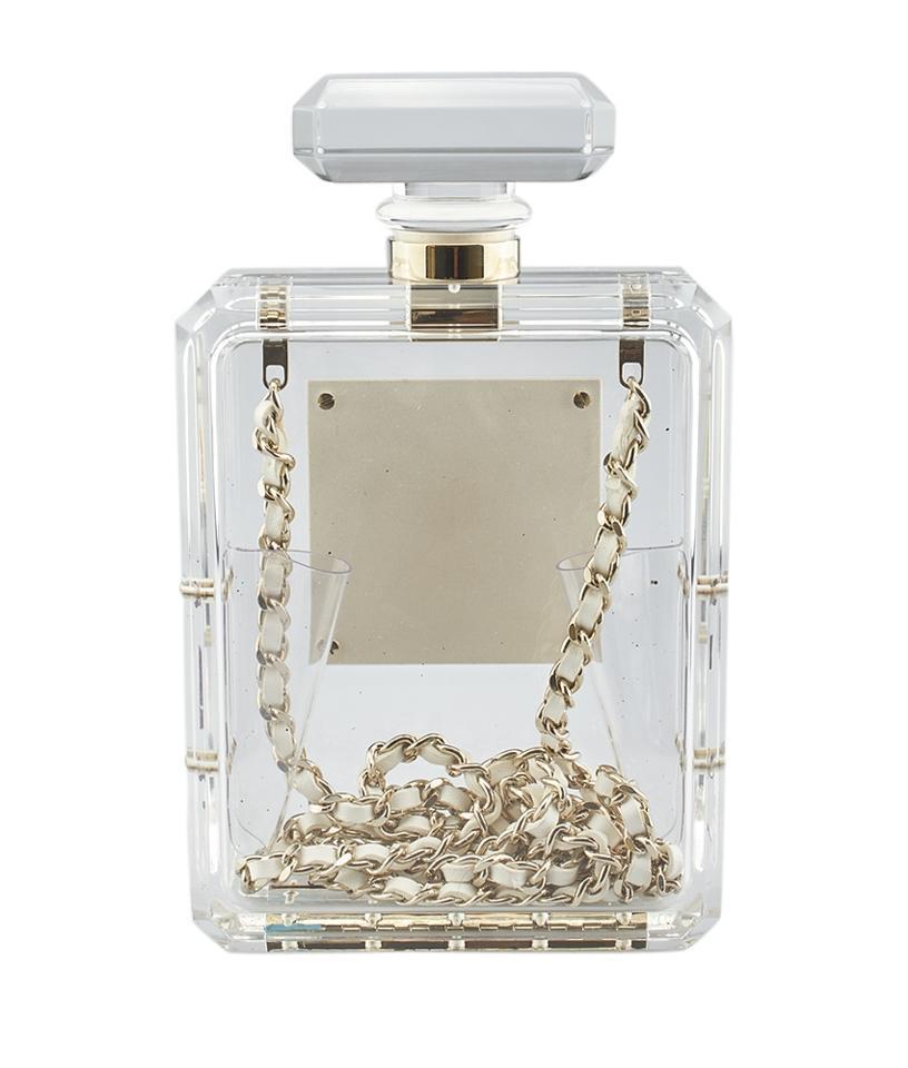 Chanel Limited Edition Transparent Bottle Minaudière Clutch Plexiglass Bag For Sale 4