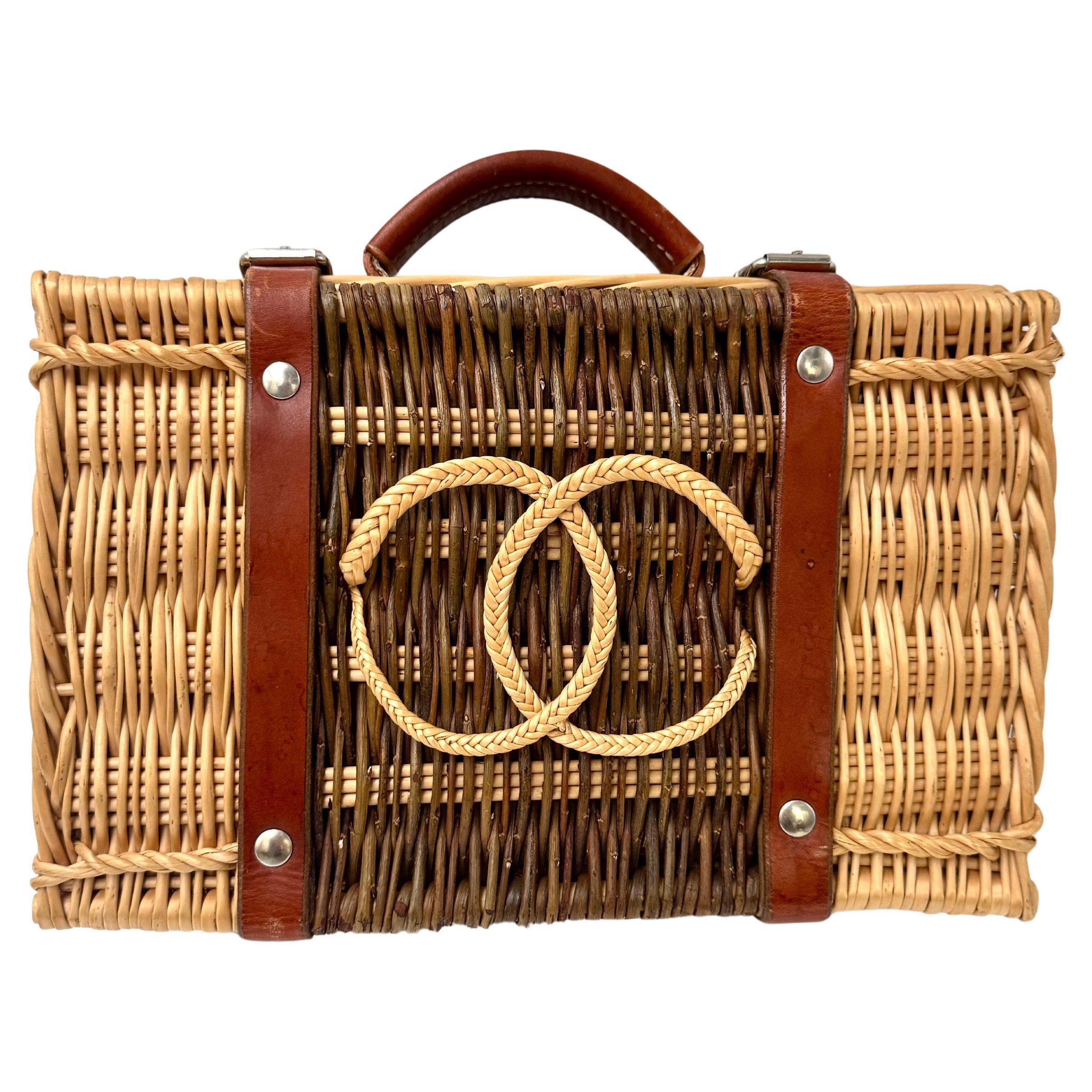 Chanel Limited Edition Wicker Petanque Bocce Ball Set For Sale