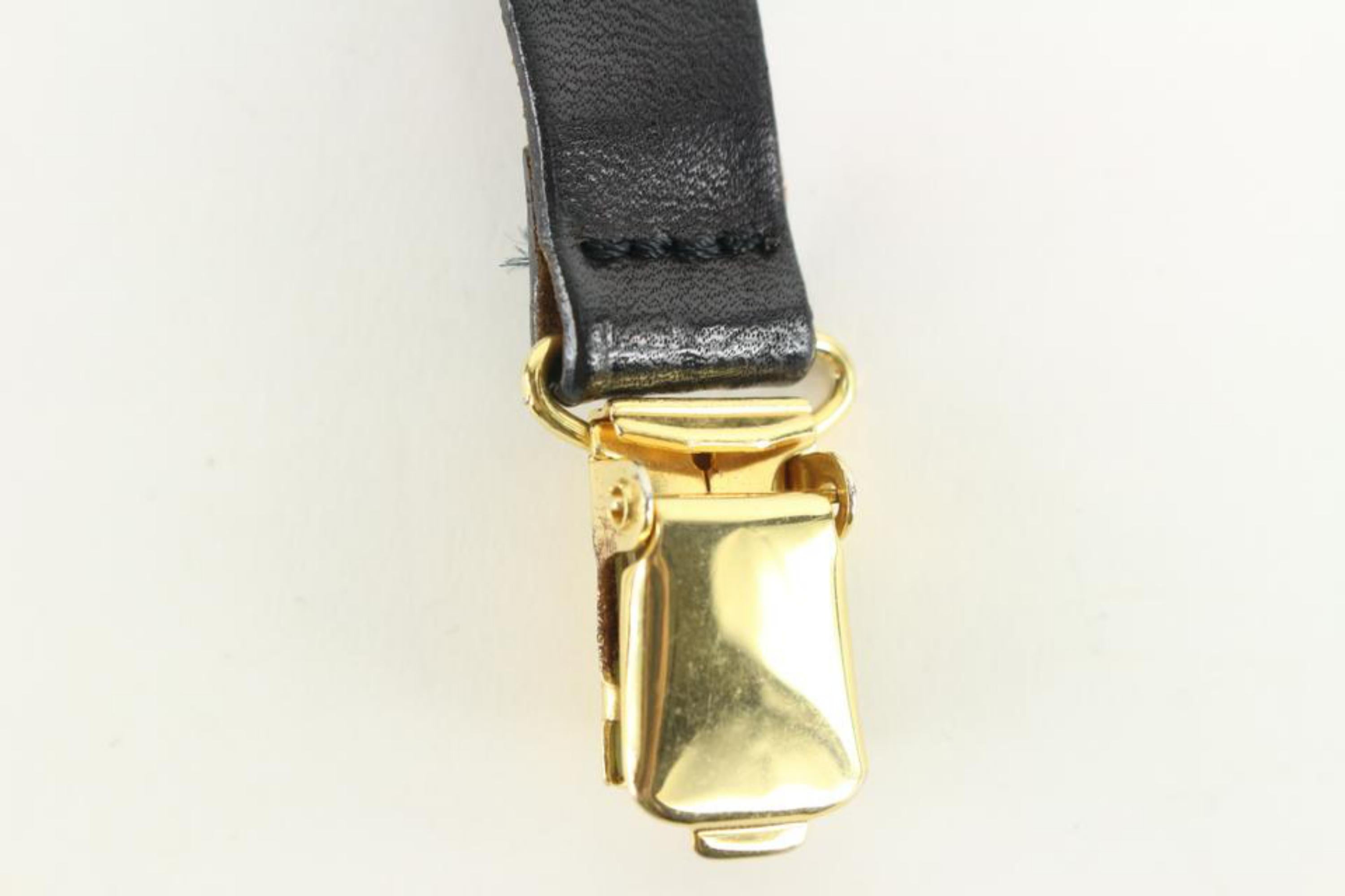 Chanel Limited Runway Black CC Logo Suspenders 37cc811s In Good Condition For Sale In Dix hills, NY