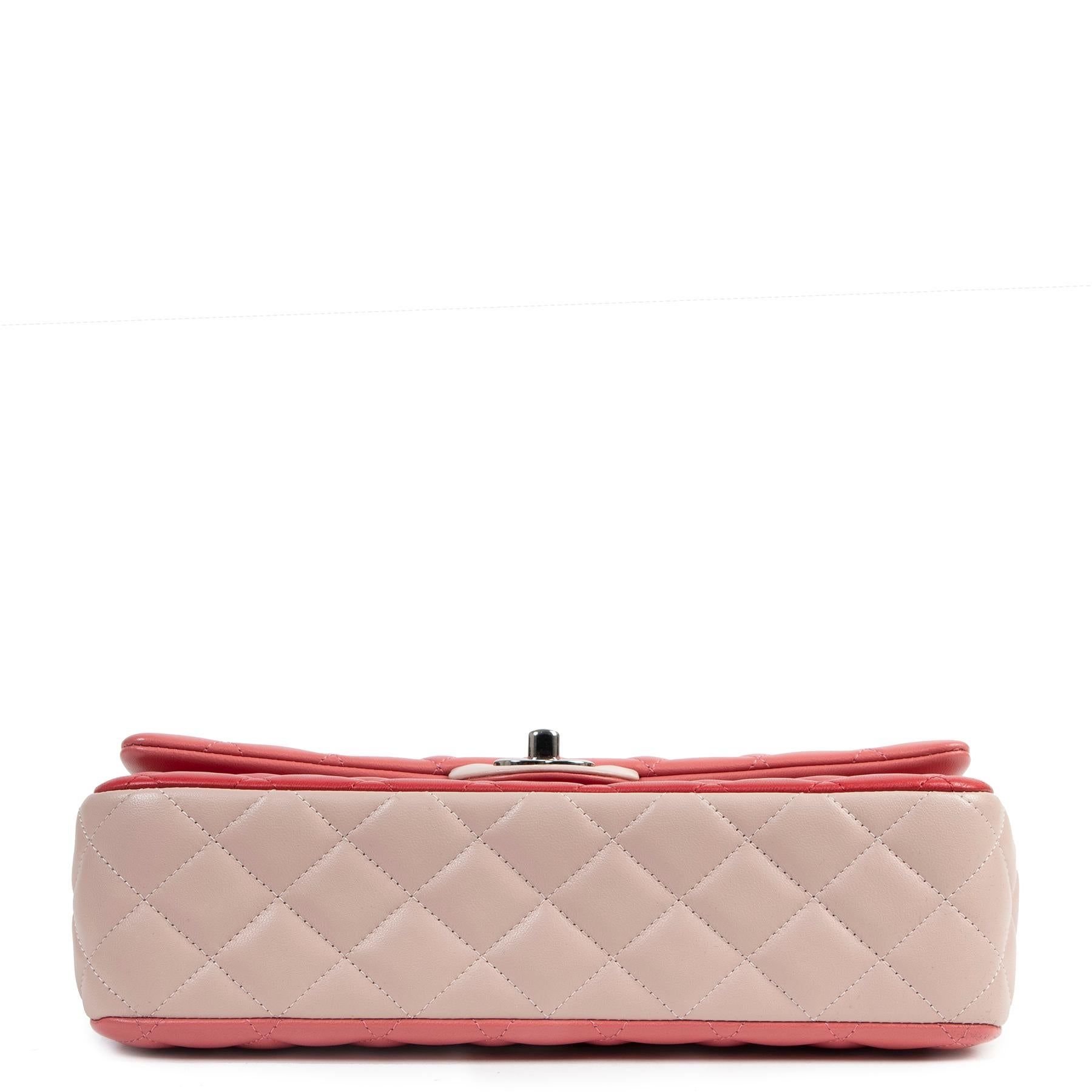 Chanel Eingeschränkt  Tricolor Medium Valentine Crystal Hearts Classic Klappe Tasche 1