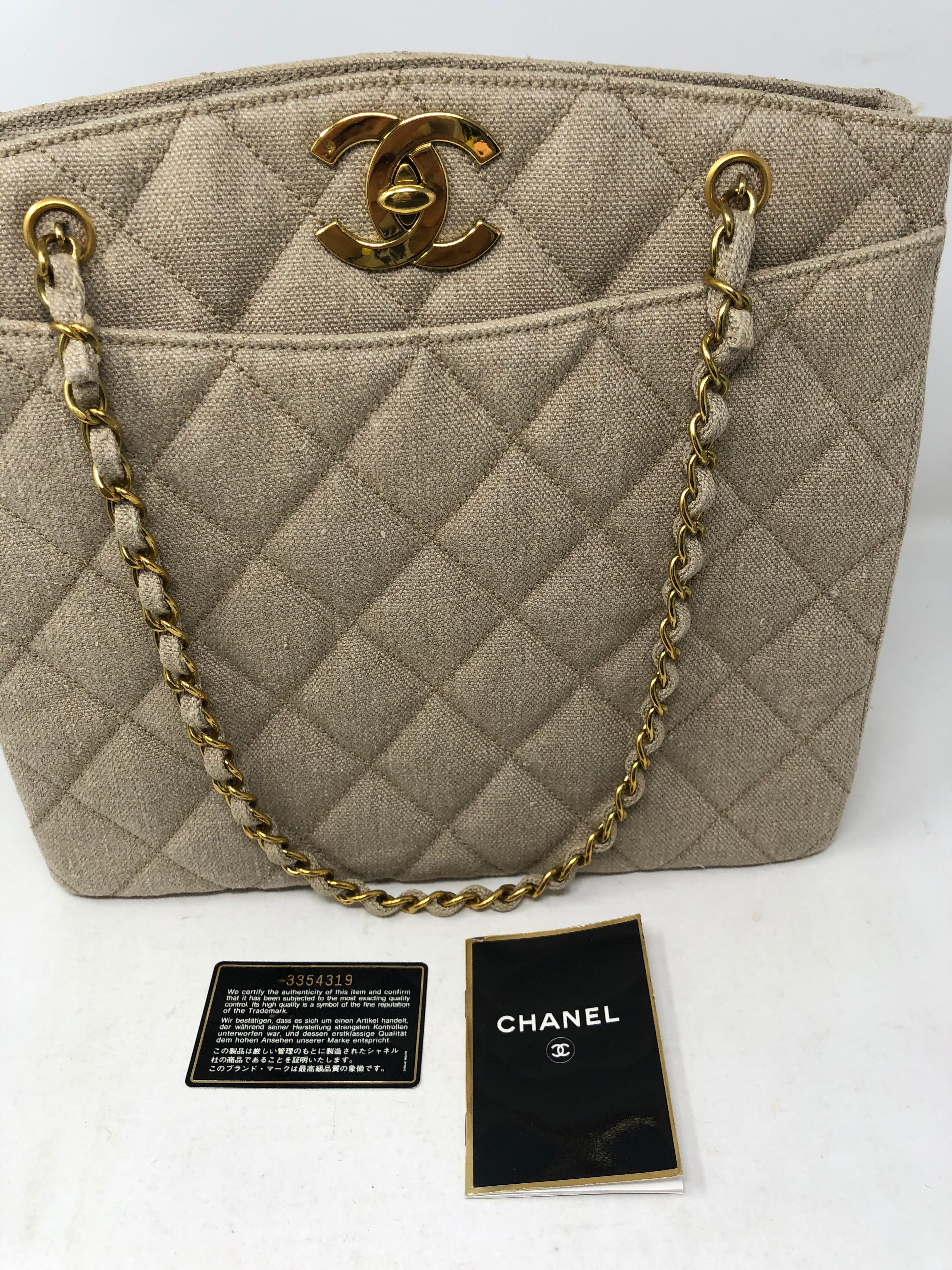 Chanel Linen Cotton Tote Bag 2