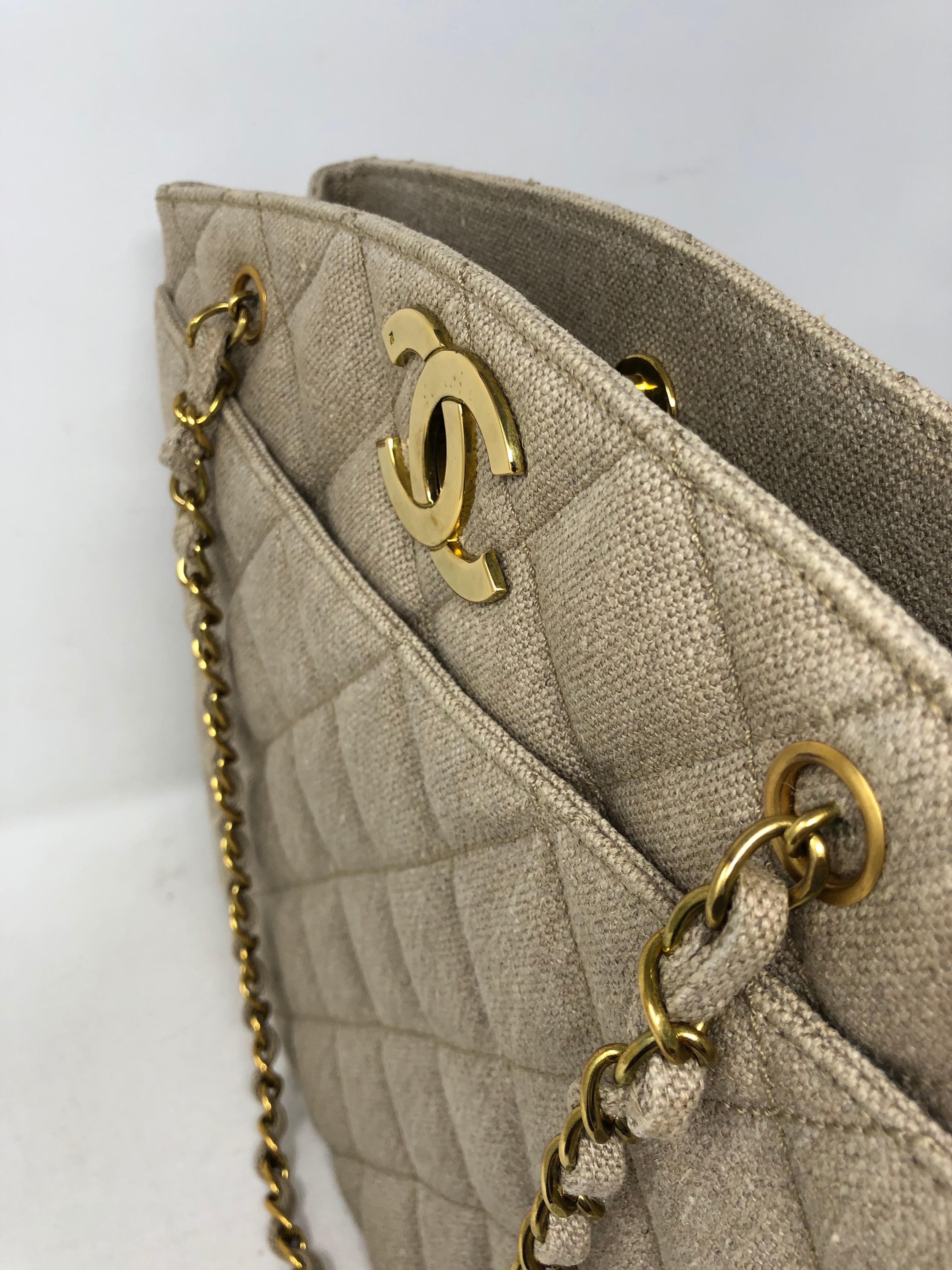 Chanel Linen Cotton Tote Bag 3