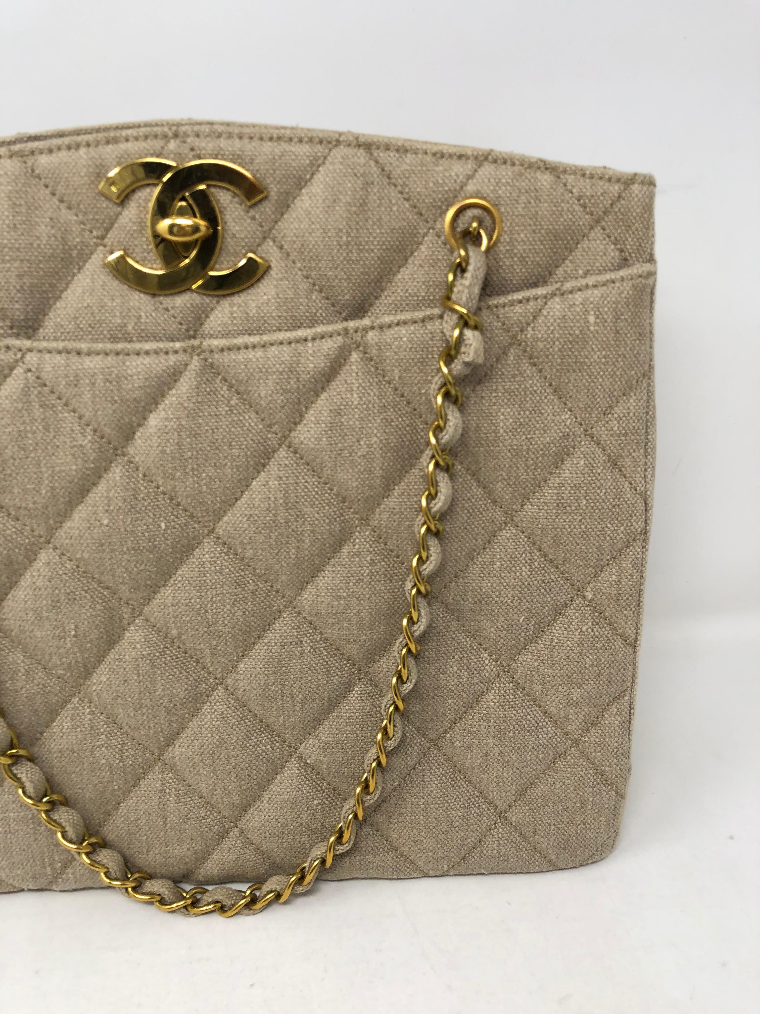 chanel linen bag