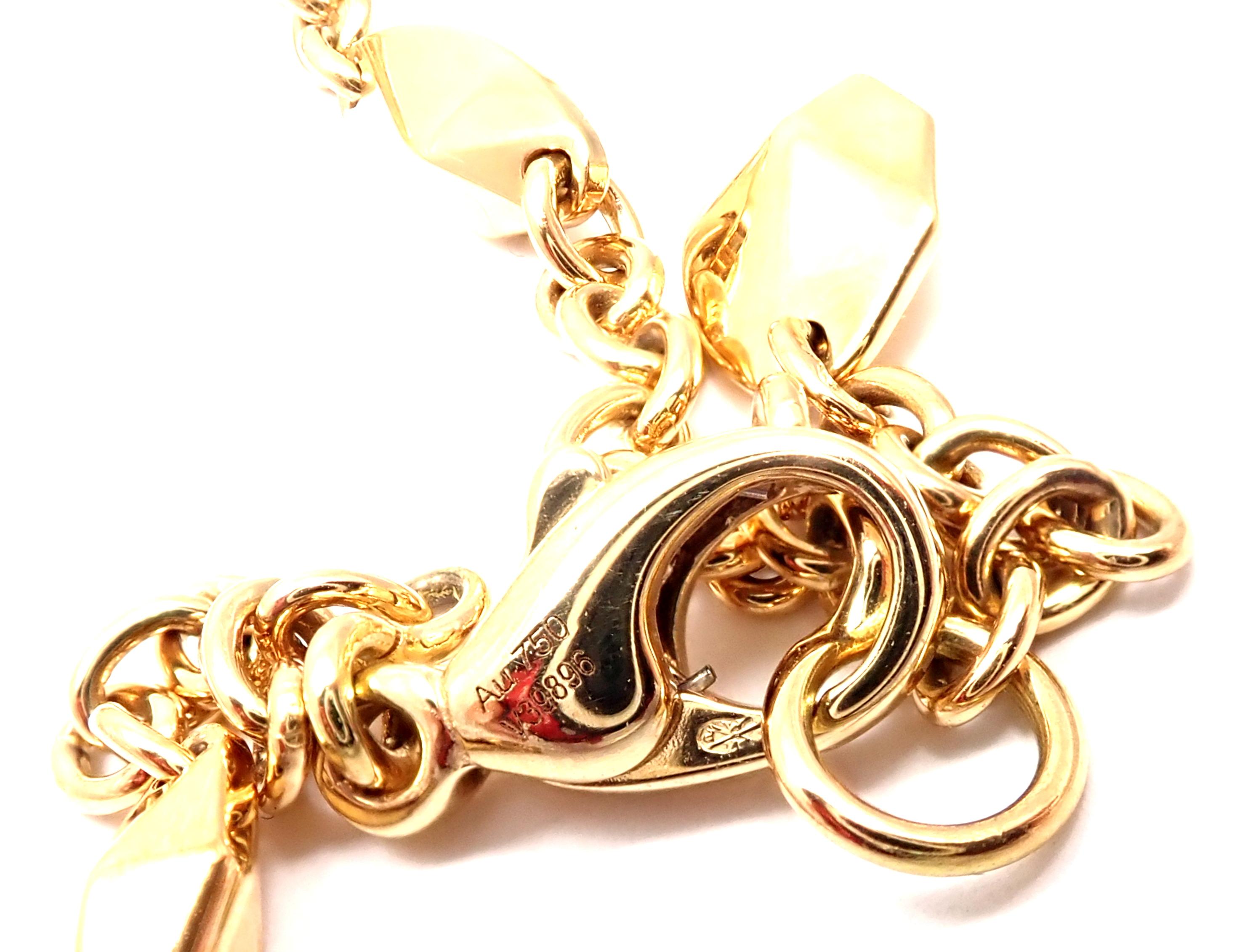 Chanel Lion Five Station Yellow Gold Link Necklace 2