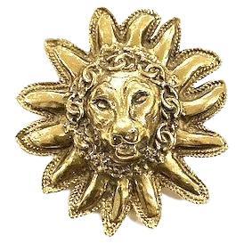 CHANEL Lion Head Brooch For Sale