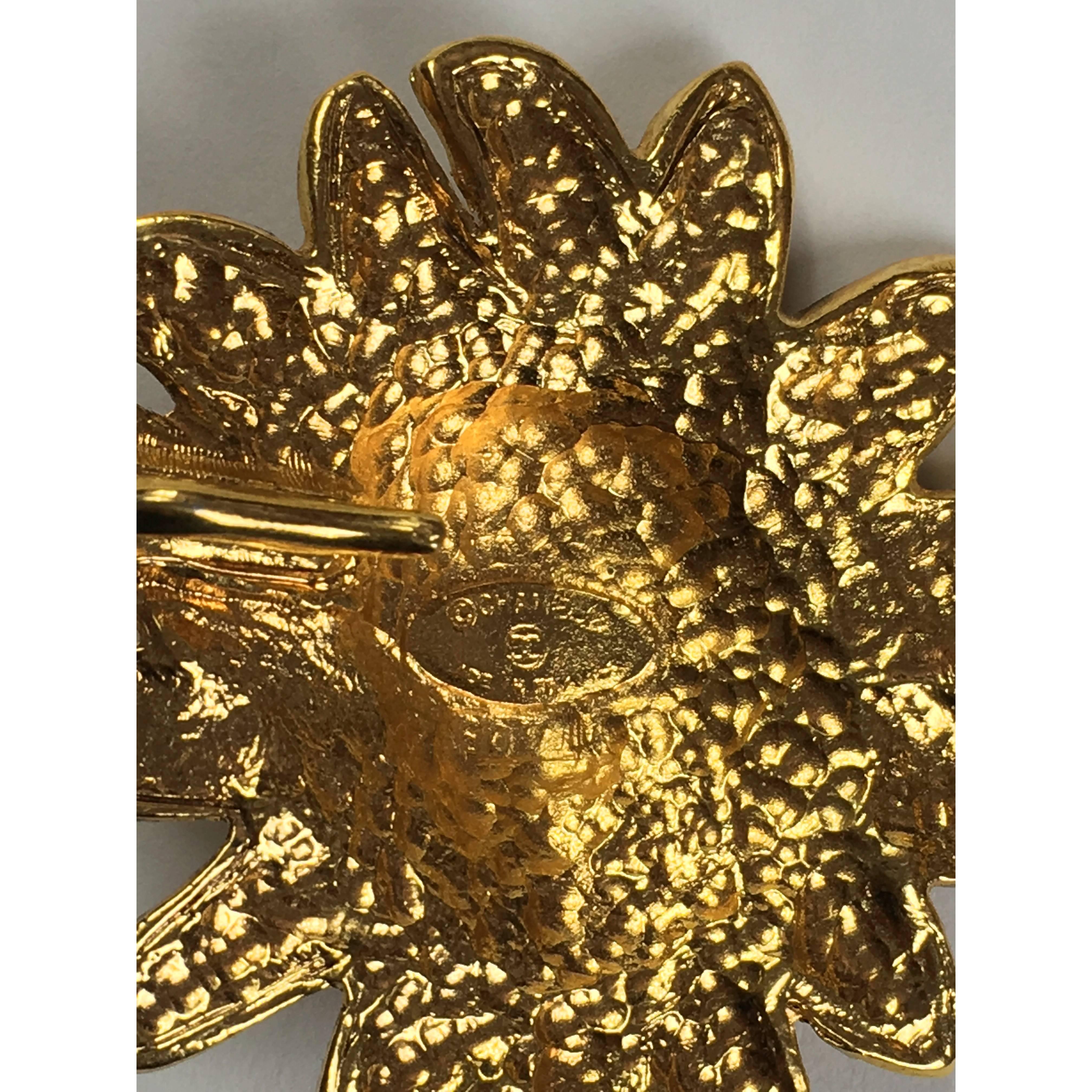Chanel lion heads gold gilded belt, circa 1980 In Excellent Condition In London, GB