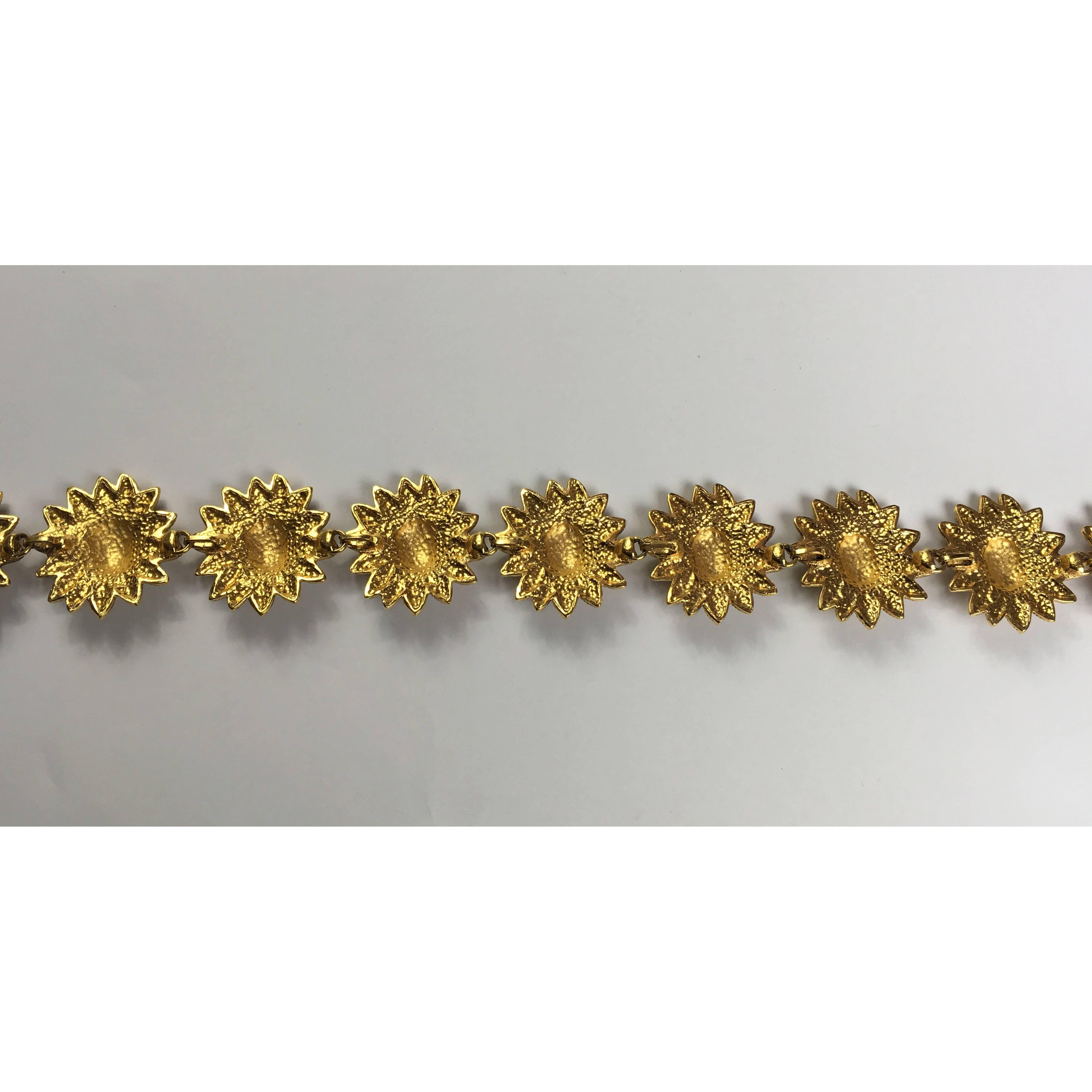 Women's Chanel lion heads gold gilded belt, circa 1980