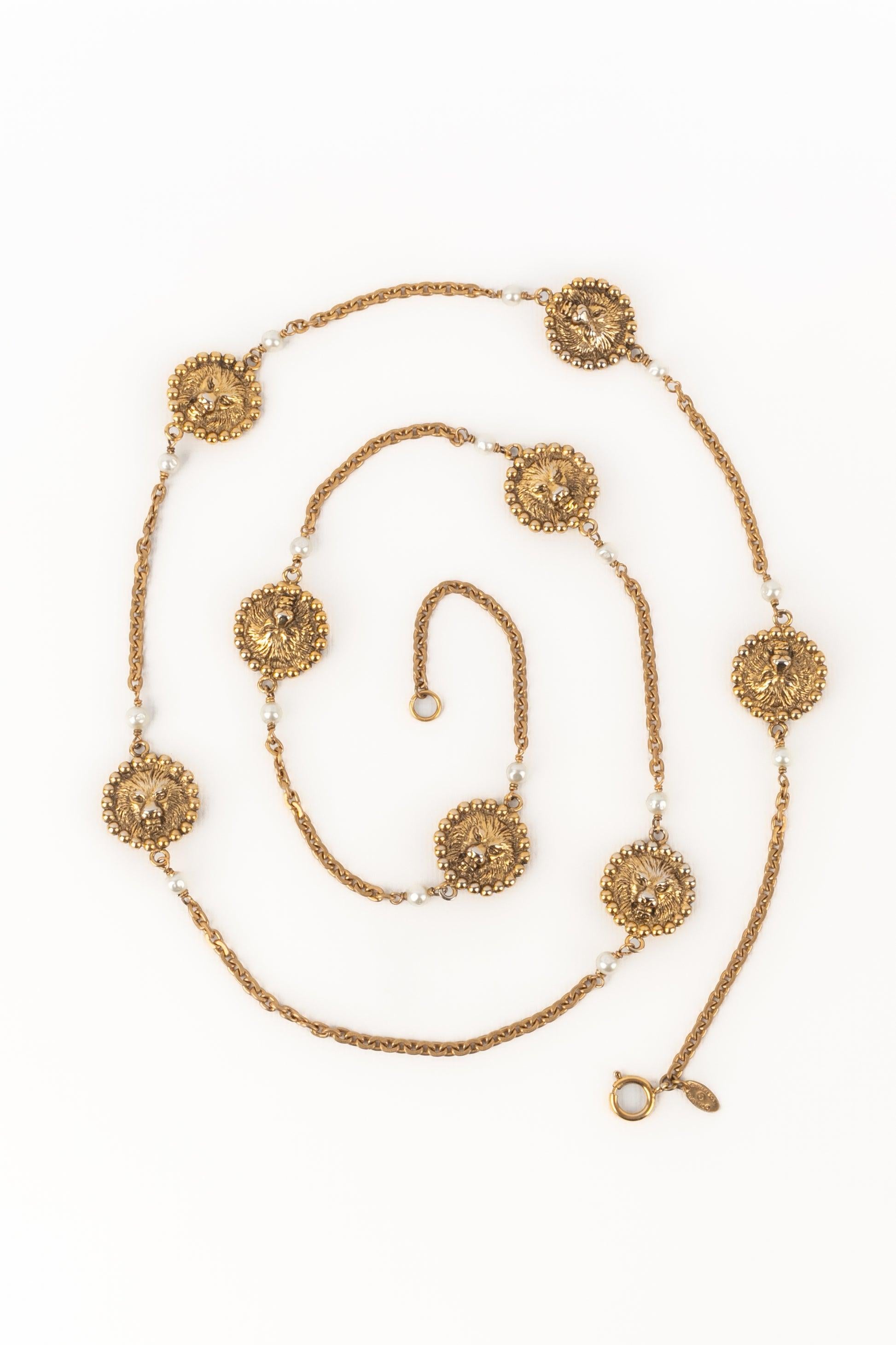 Chanel Lion Necklace, 1980s In Good Condition In SAINT-OUEN-SUR-SEINE, FR