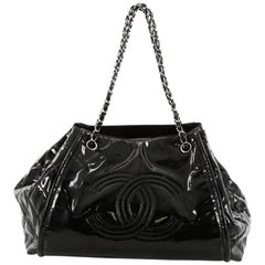 Chanel Lipstick Accordion Tote Patent Vinyl Large