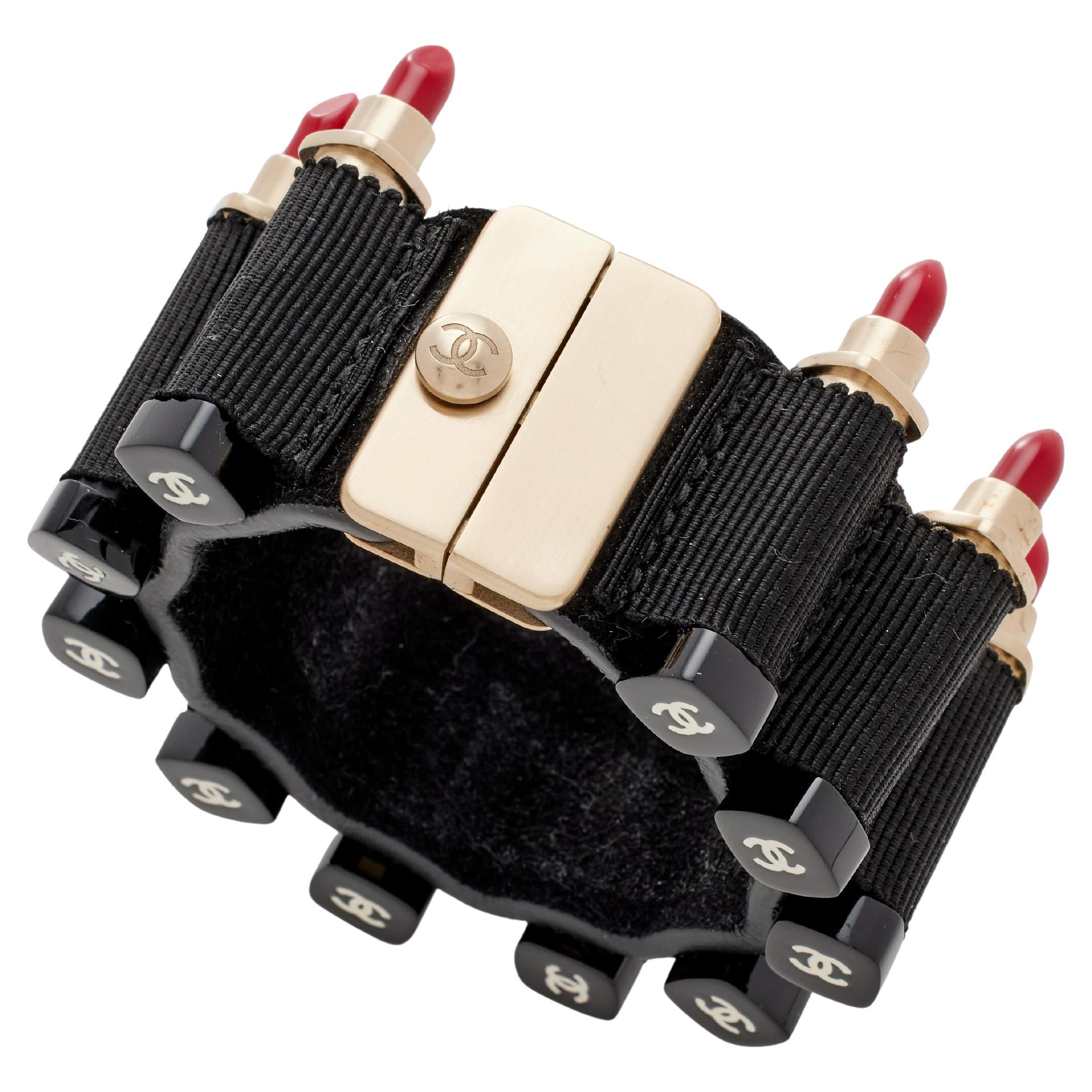 Women's Chanel Lipstick Ammunition Cuff Bracelet 2014 For Sale