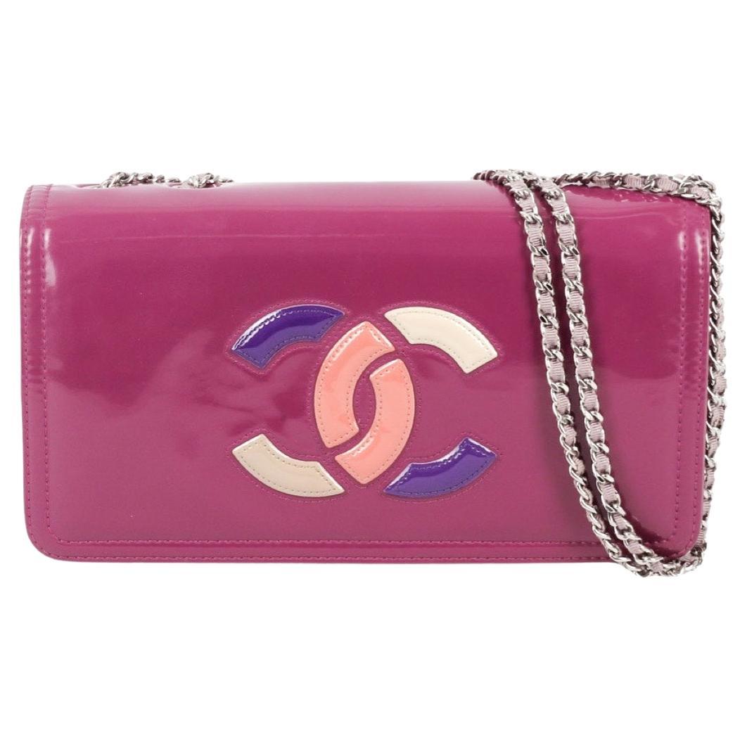Chanel Satin Lipstick Print Classic Flap Bag