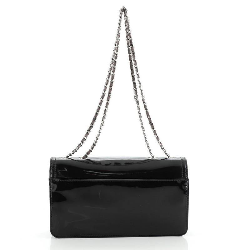 Black Chanel Lipstick Flap Bag Patent Vinyl Small
