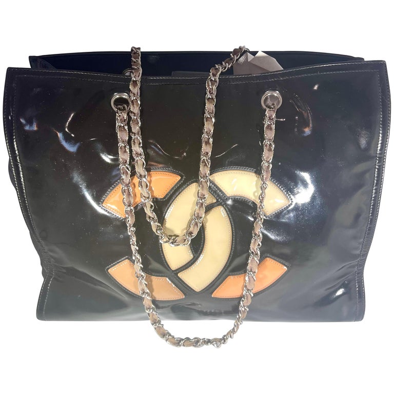 Chanel Patent Tote Handbag - 38 For Sale on 1stDibs