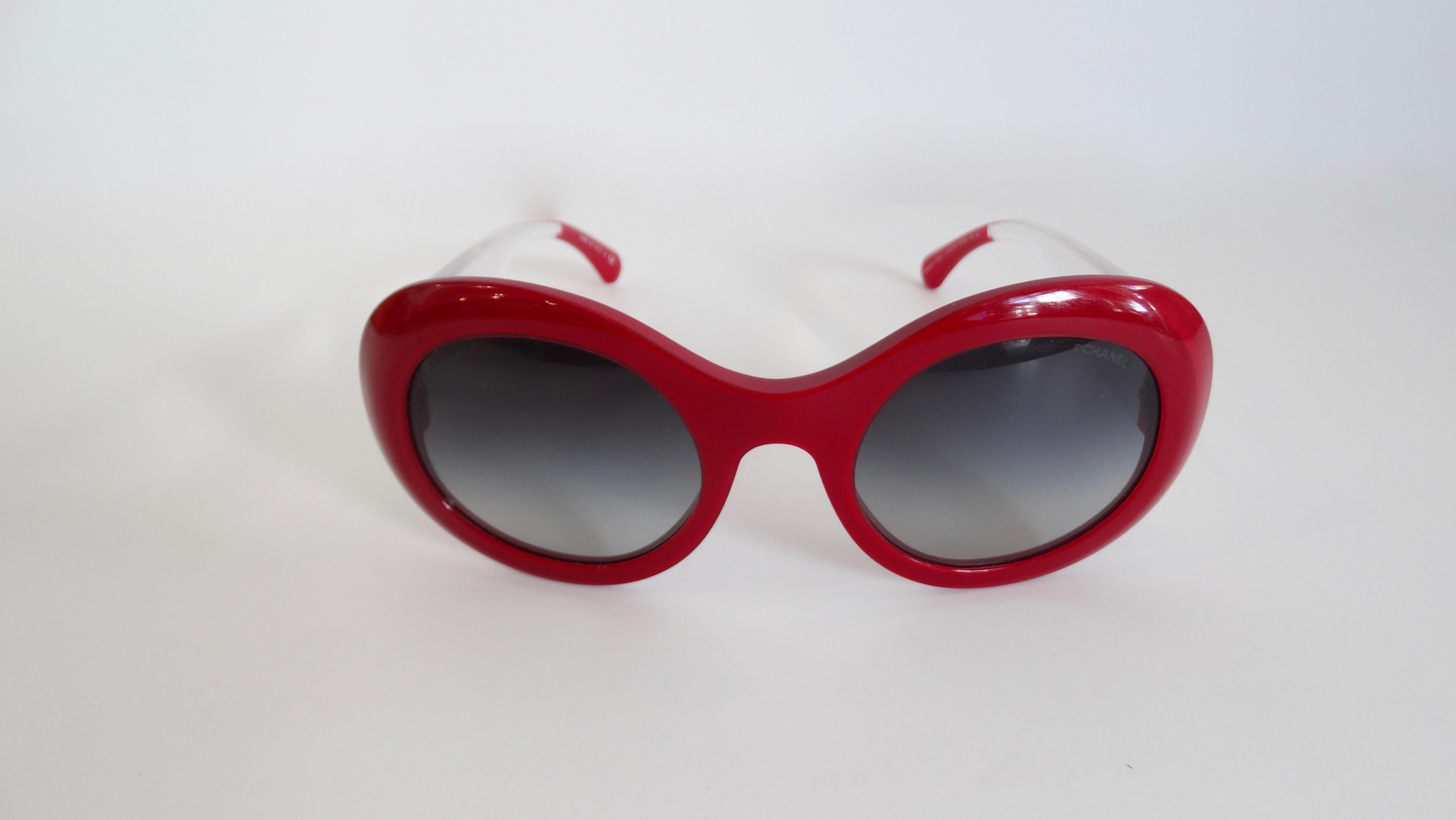 Chanel Lipstick Red Crystal Dream Sunglasses 5