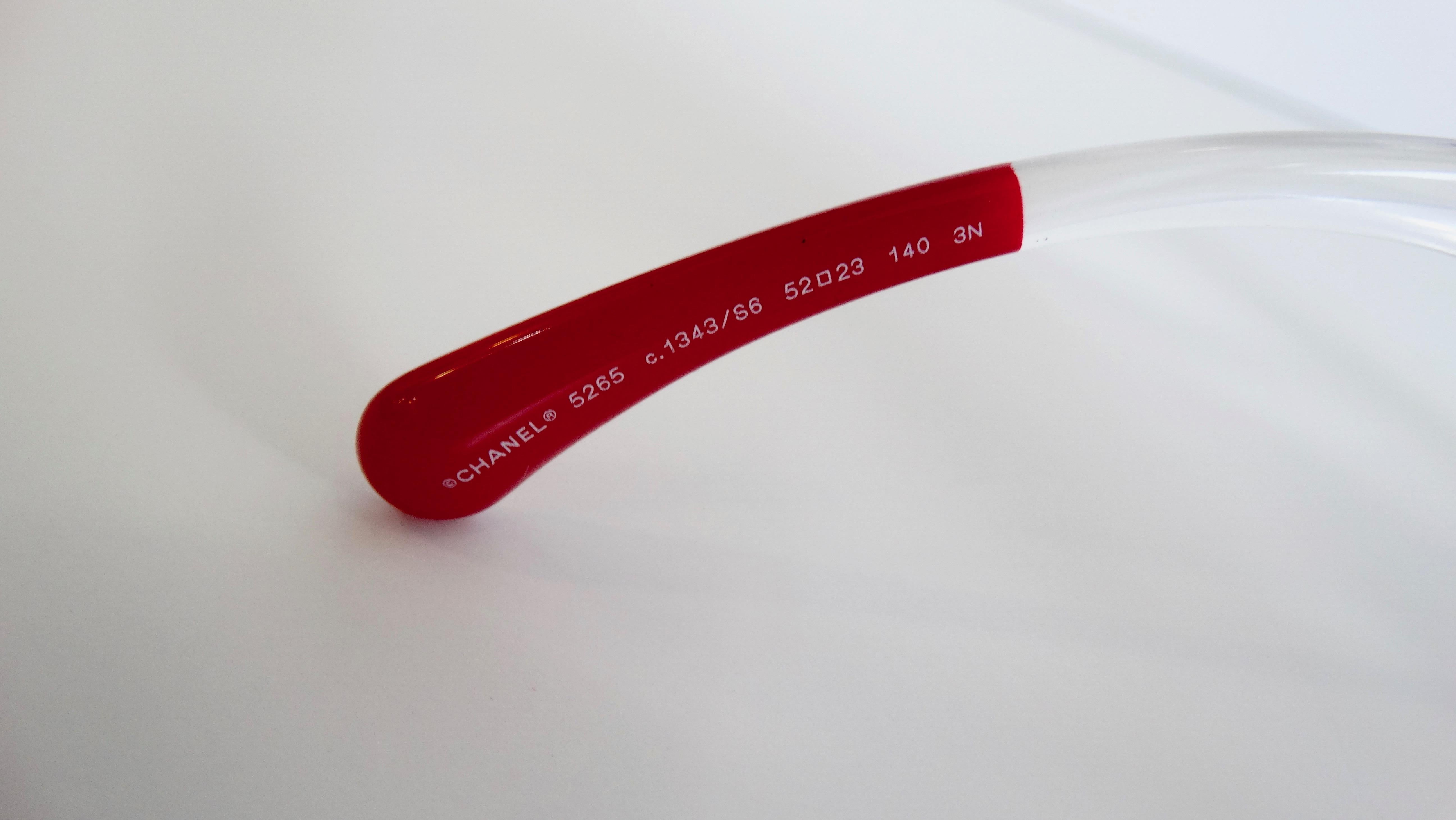 chanel red sunglasses