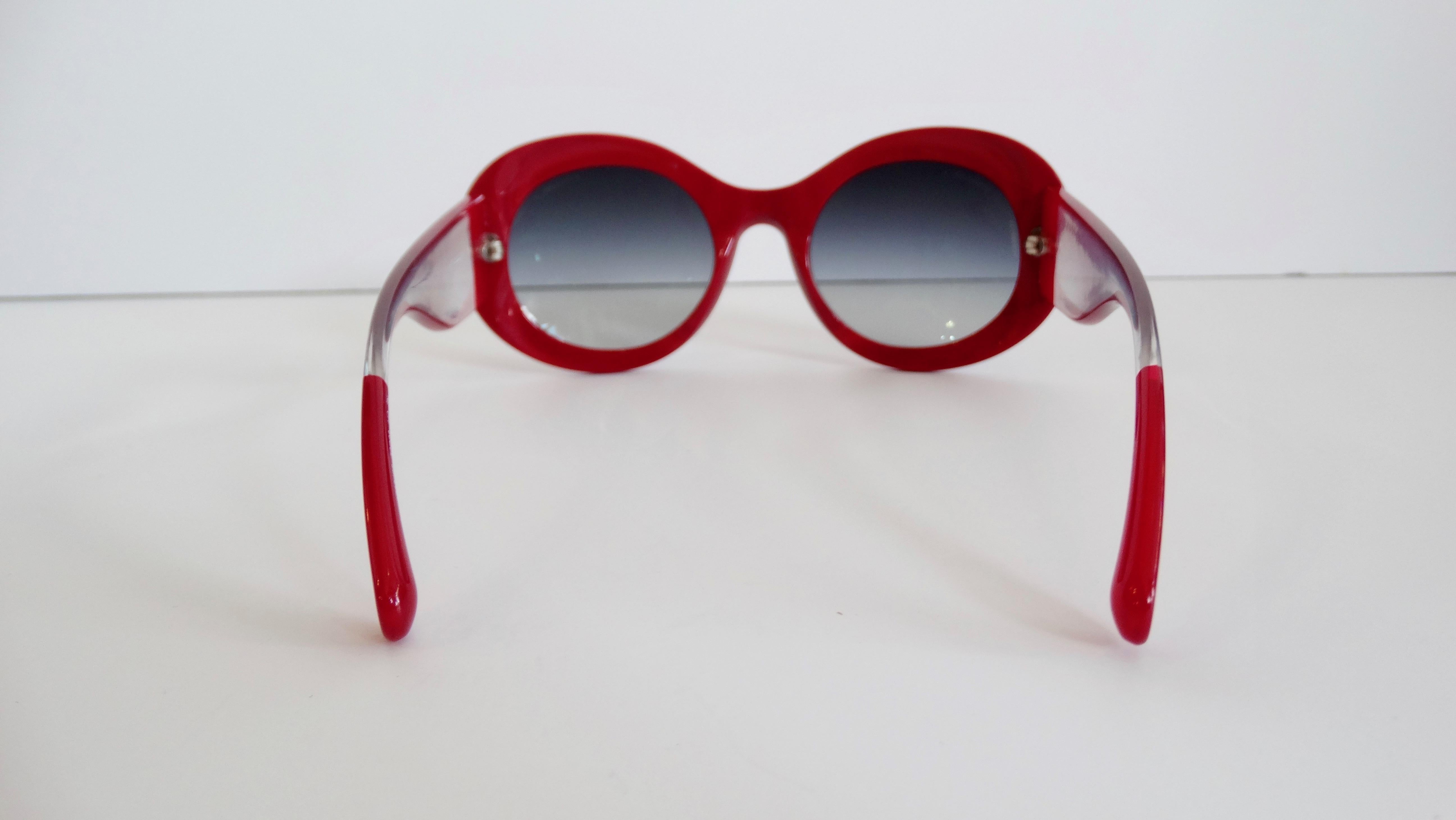 chanel red glasses