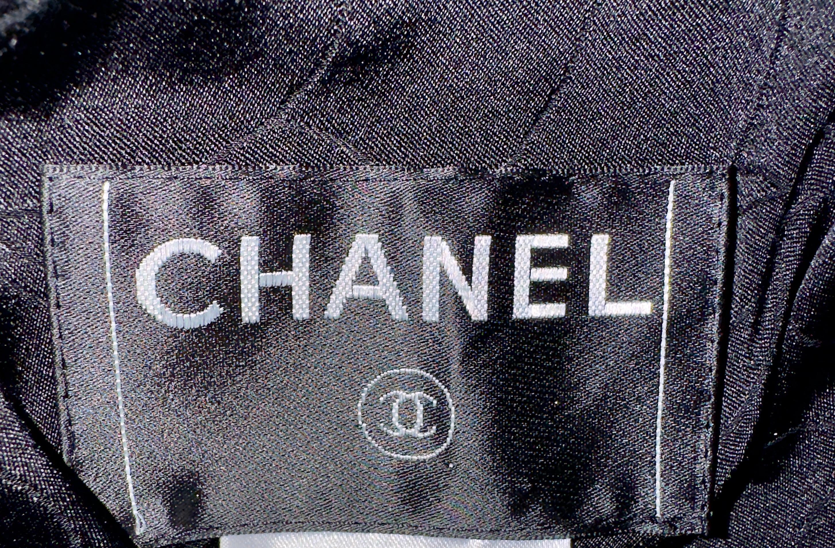 CHANEL Little Black Jacket LBJ Pleated Jacket with Ruched Details 38 For Sale 7
