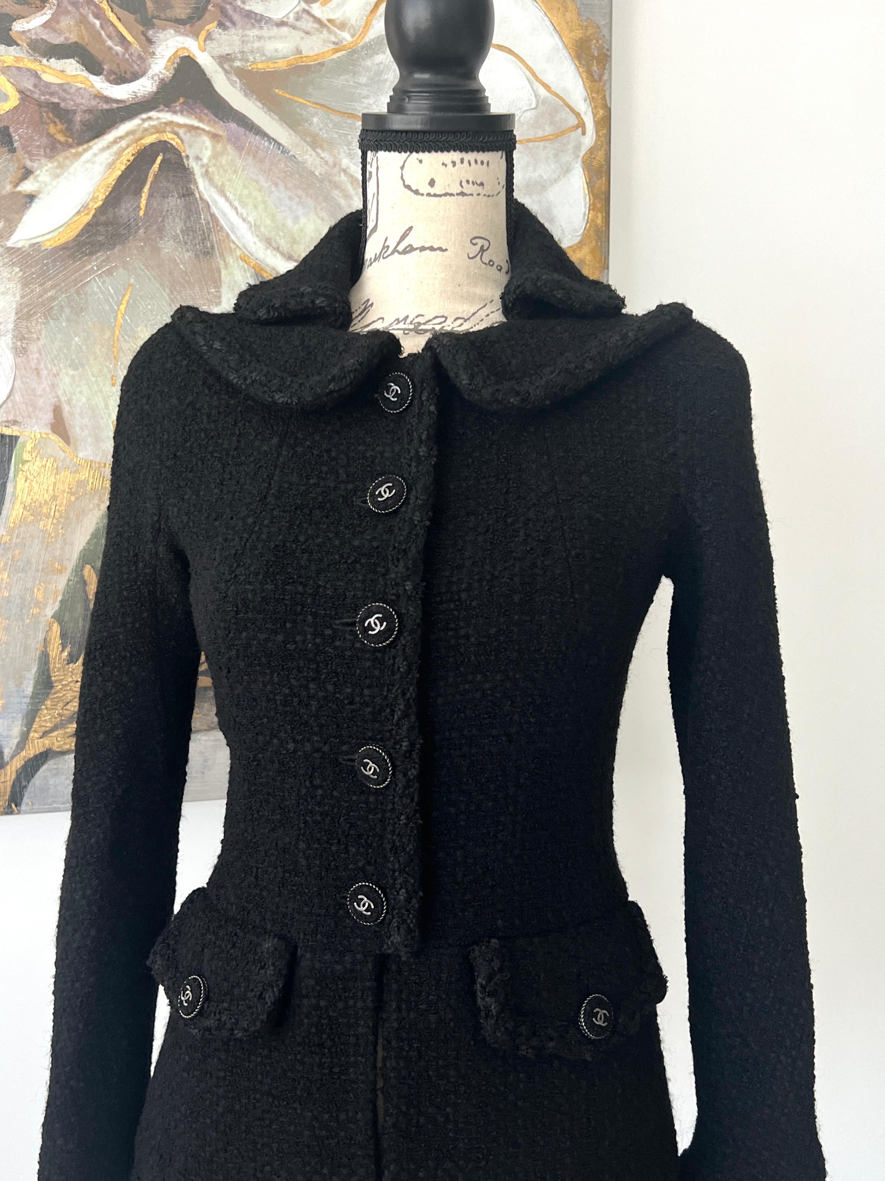 Chanel Little Black Tweed Jacket  6