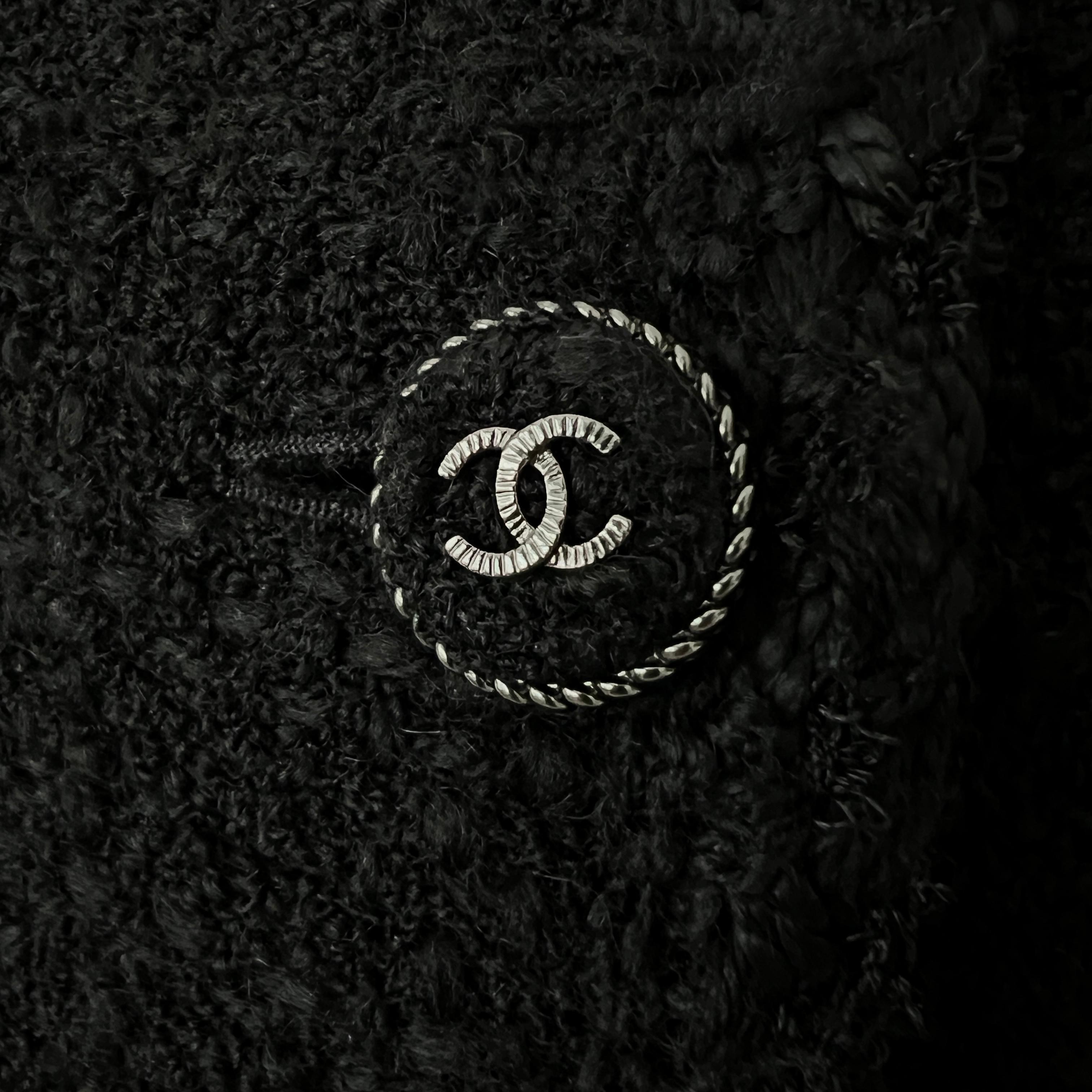 Chanel Little Black Tweed Jacket  In New Condition In Dubai, AE