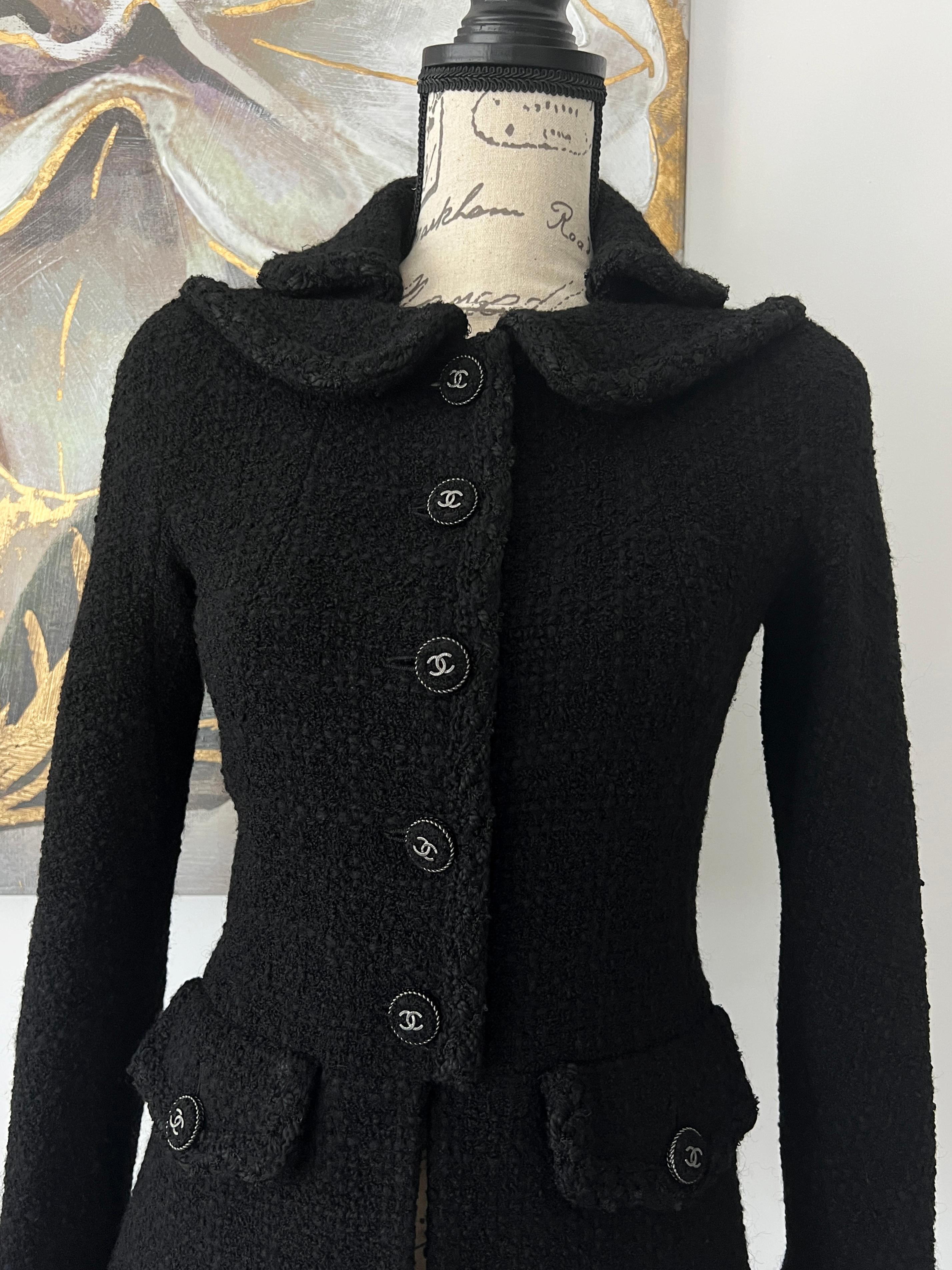 Women's Chanel Little Black Tweed Jacket 
