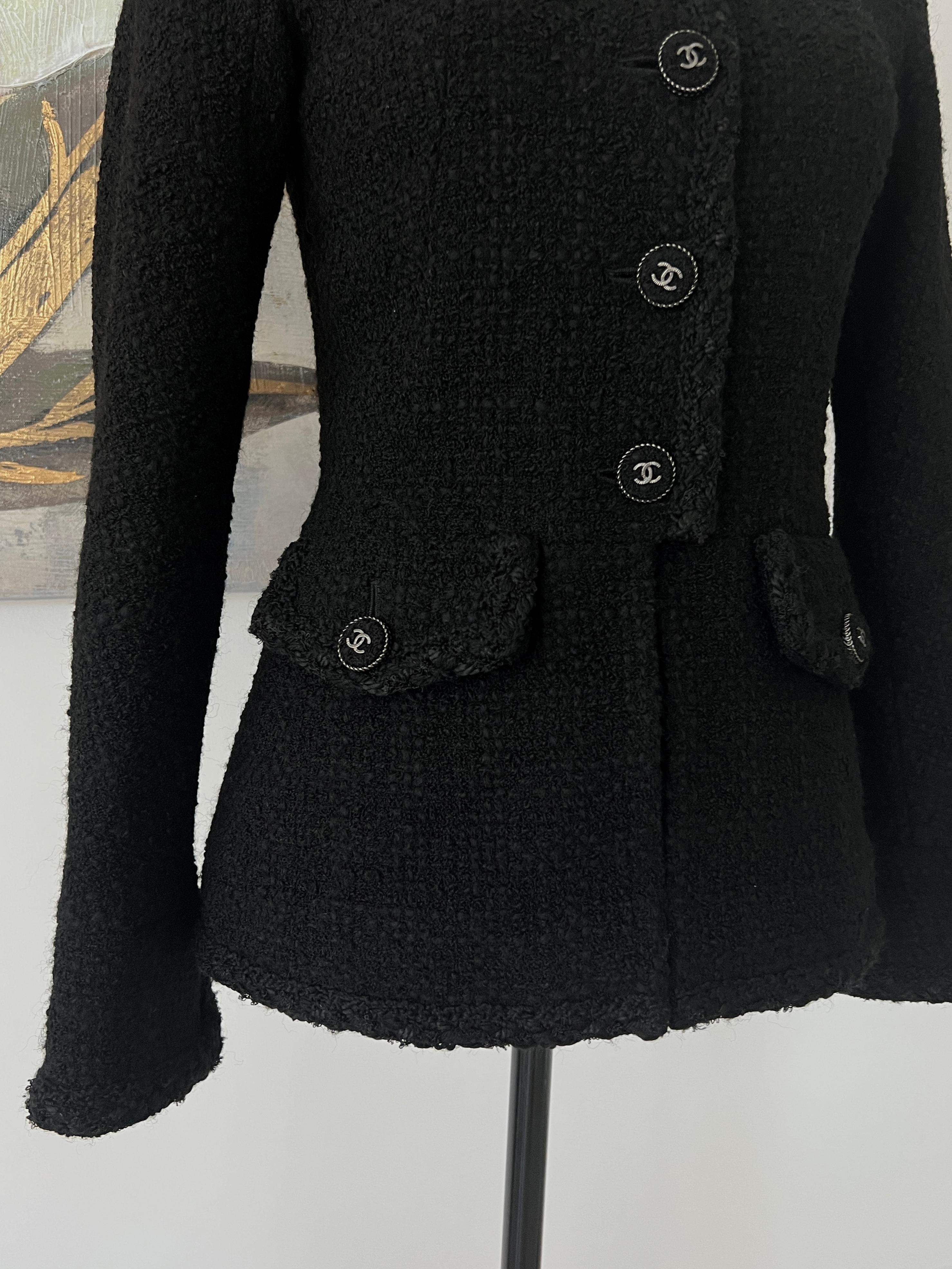 Chanel Little Black Tweed Jacket  1