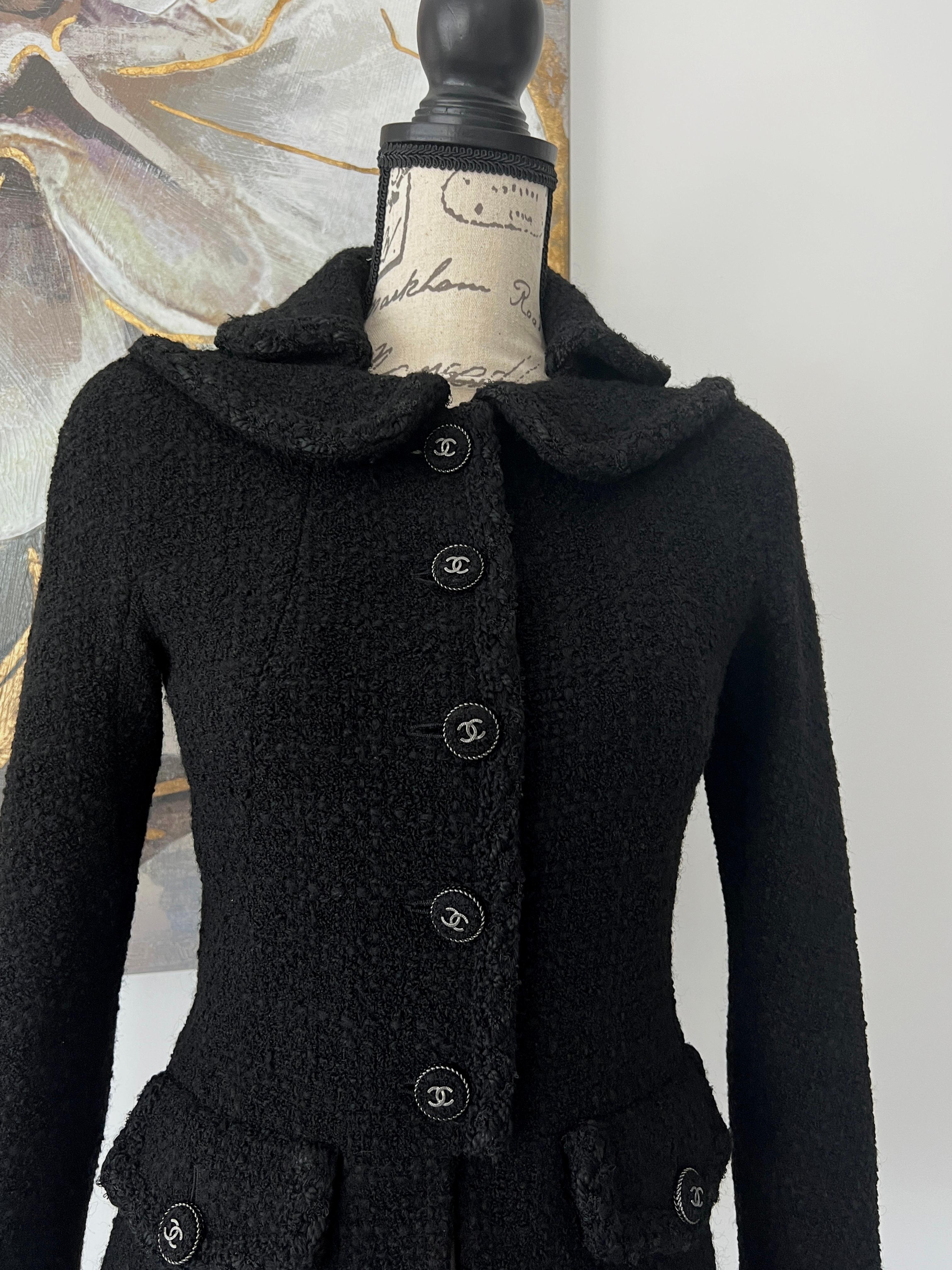 Chanel Little Black Tweed Jacket  2