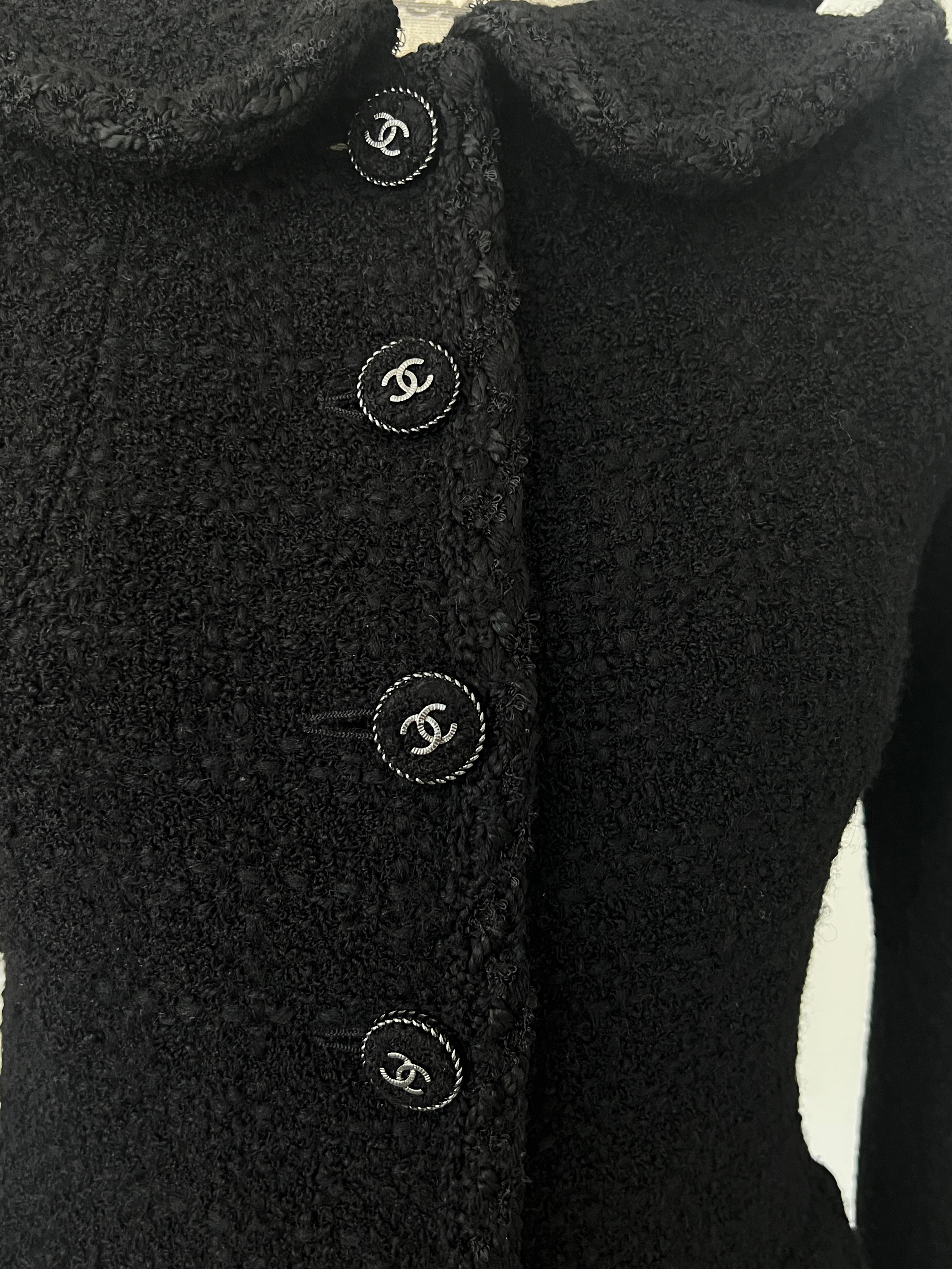 Chanel Little Black Tweed Jacket  5