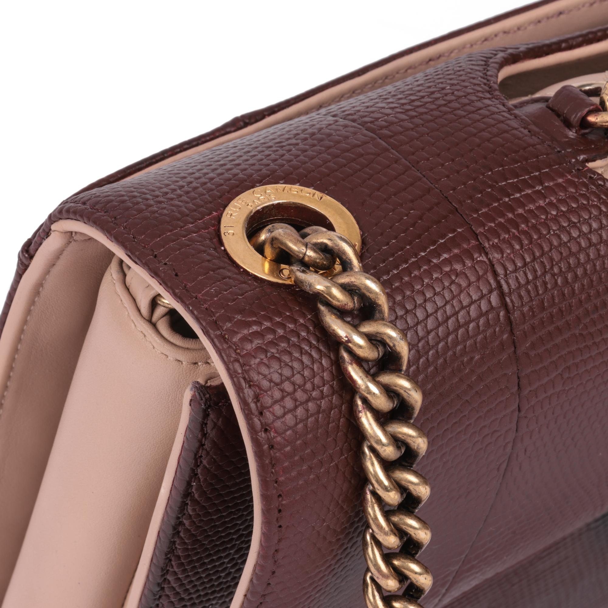 CHANEL Lizard Leather & Quilted Lambskin Perfect Edge Classic Single Flap Bag For Sale 3