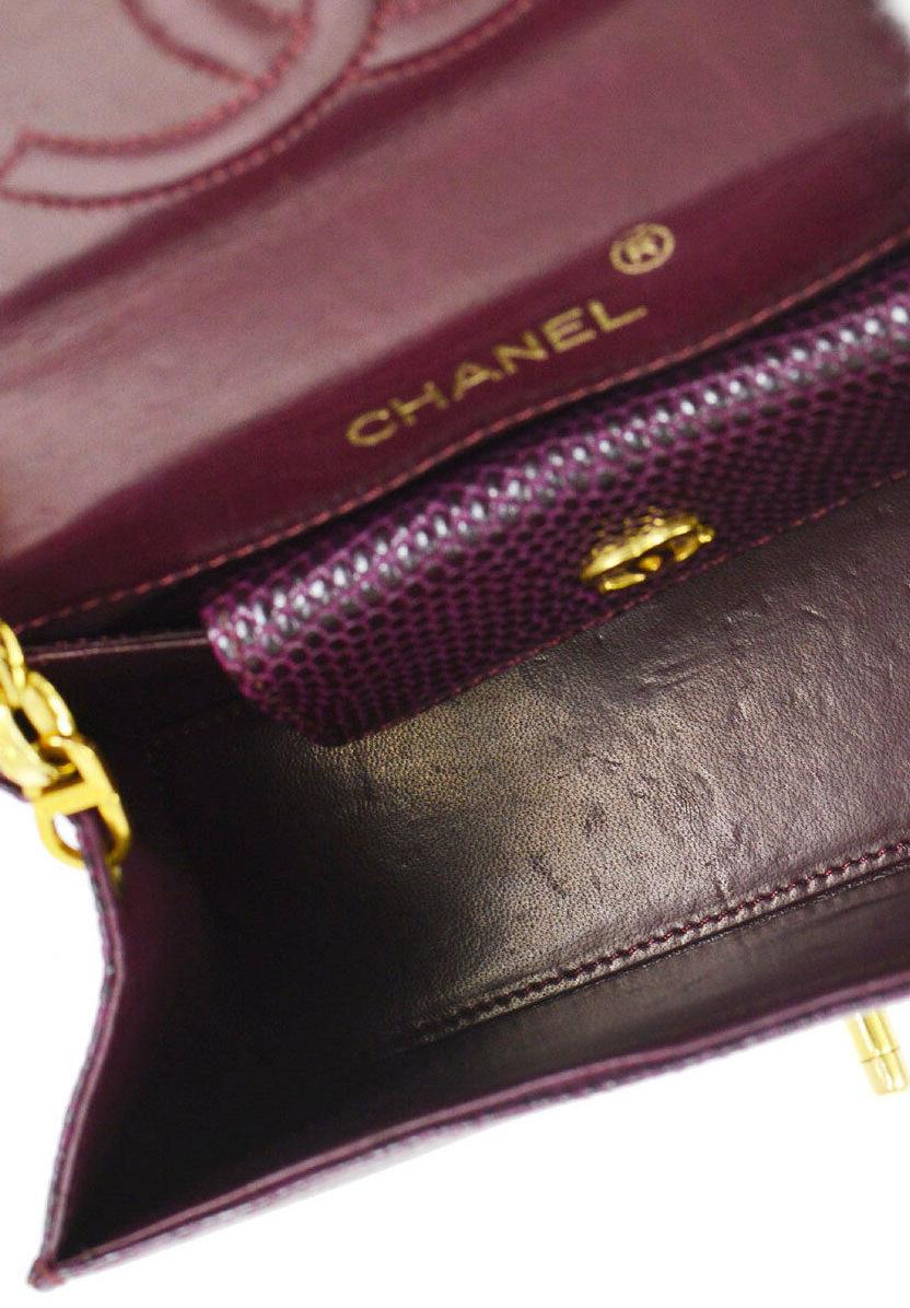 Chanel Lizard Leather Small Party Kelly Style Box Evening  Shoulder Flap Bag  2