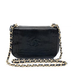 Chanel Lizard Mini Flap Bag w Gold Hardware