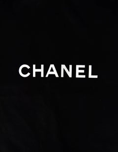 Chanel Logo Black Canvas Garment Bag & Coat CC Velvet Hanger Set