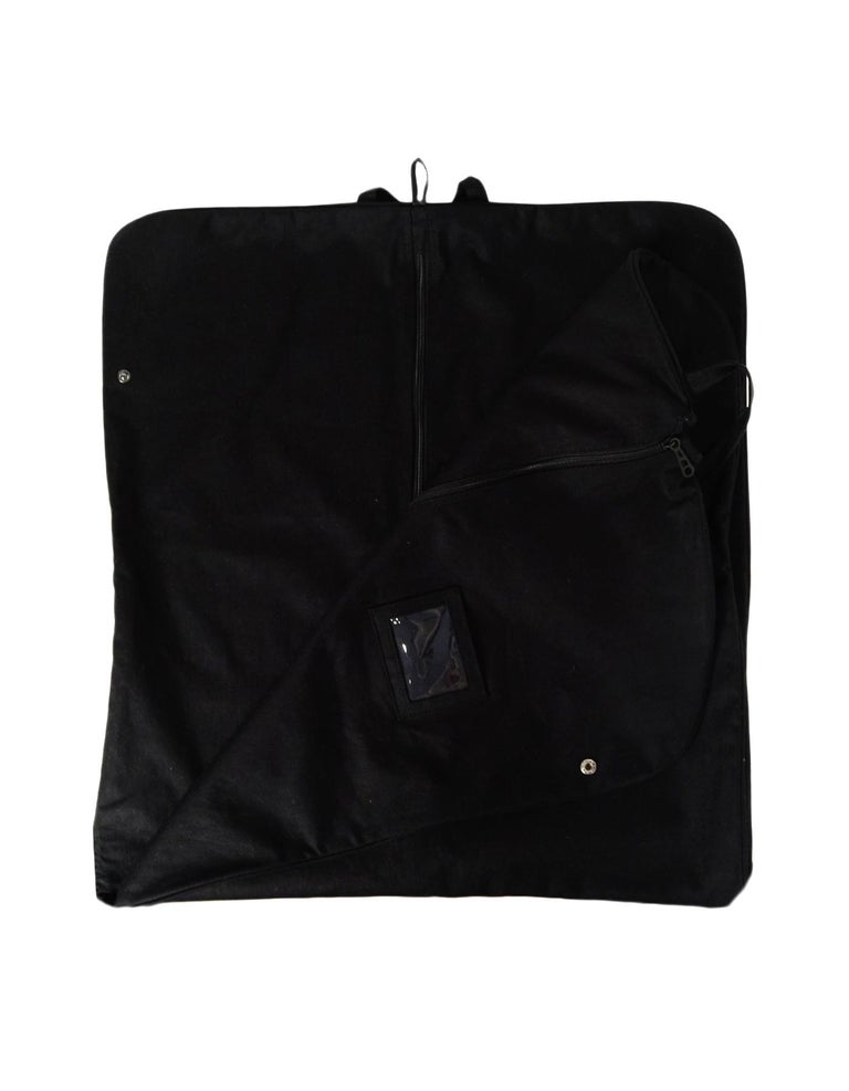 CHANEL Canvas Garment Cover Bag Black