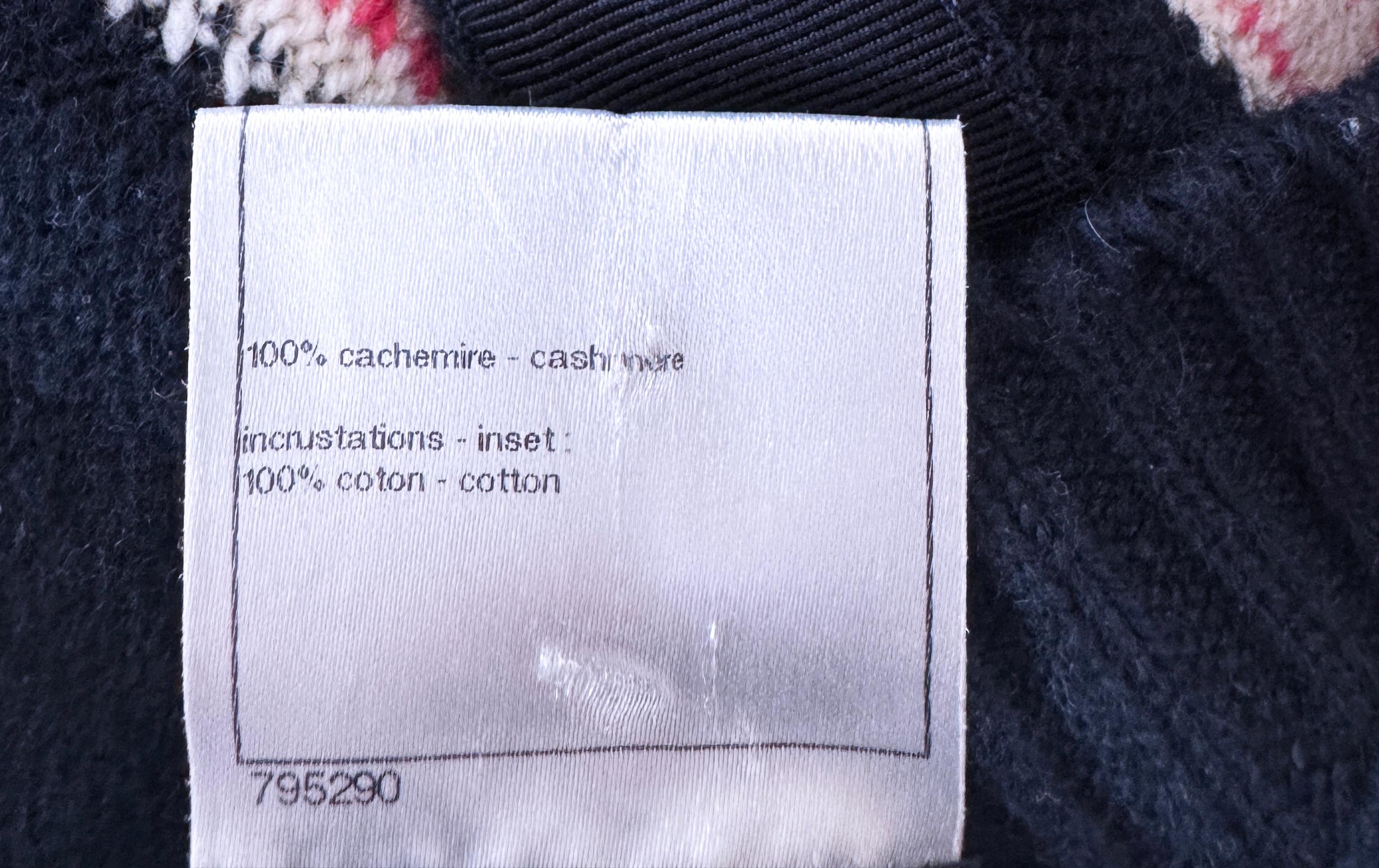 Chanel Logo Knöpfe Kaschmir Strickjacke 36 FR 9