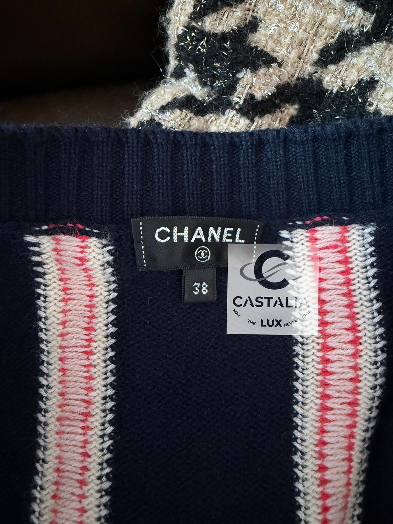 Chanel Logo Buttons Cashmere Cardigan 38 FR 7