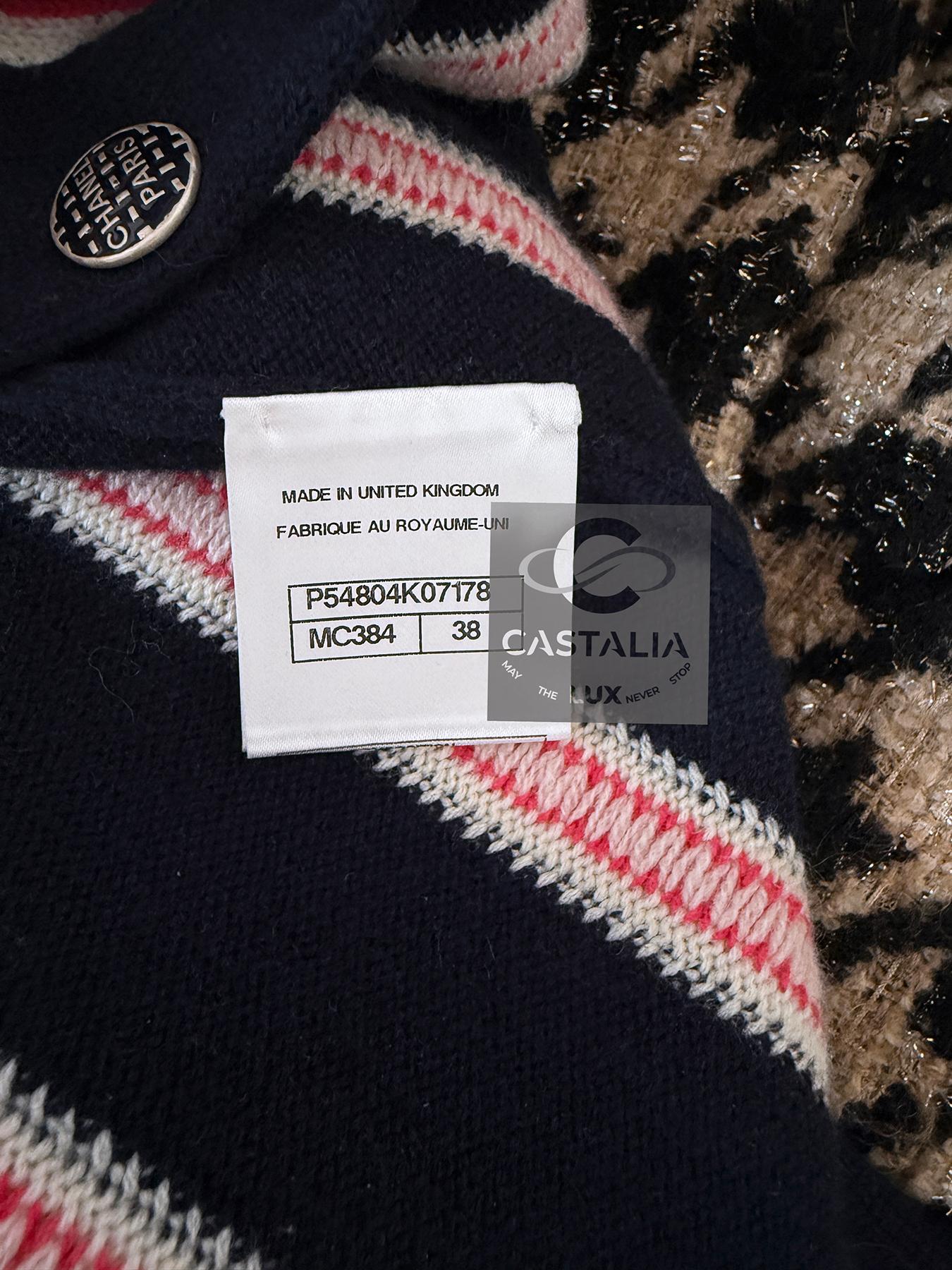 Chanel Logo Buttons Cashmere Cardigan 38 FR 9