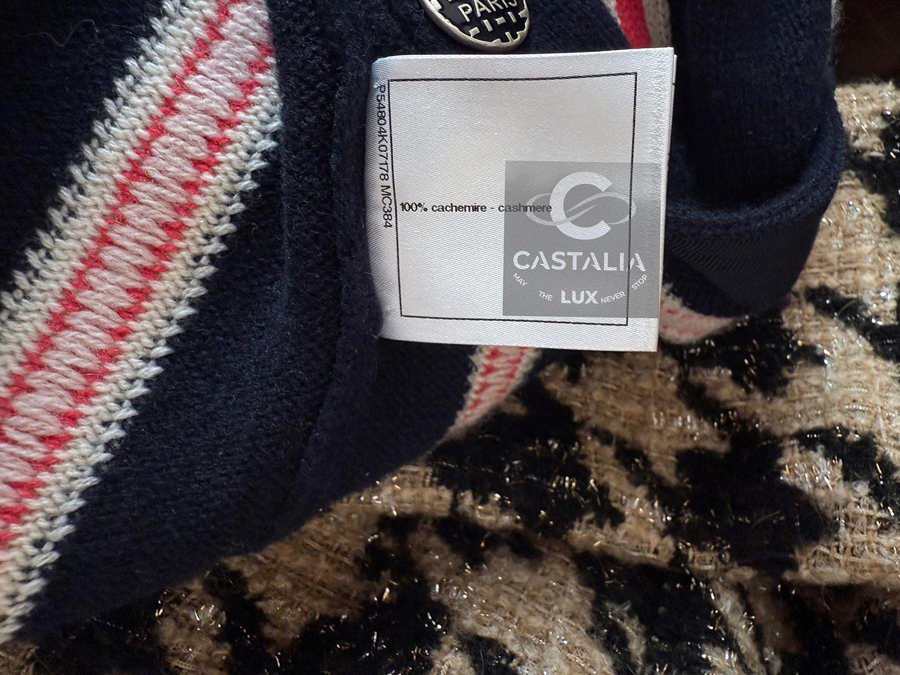 Chanel Logo Buttons Cashmere Cardigan 38 FR 10