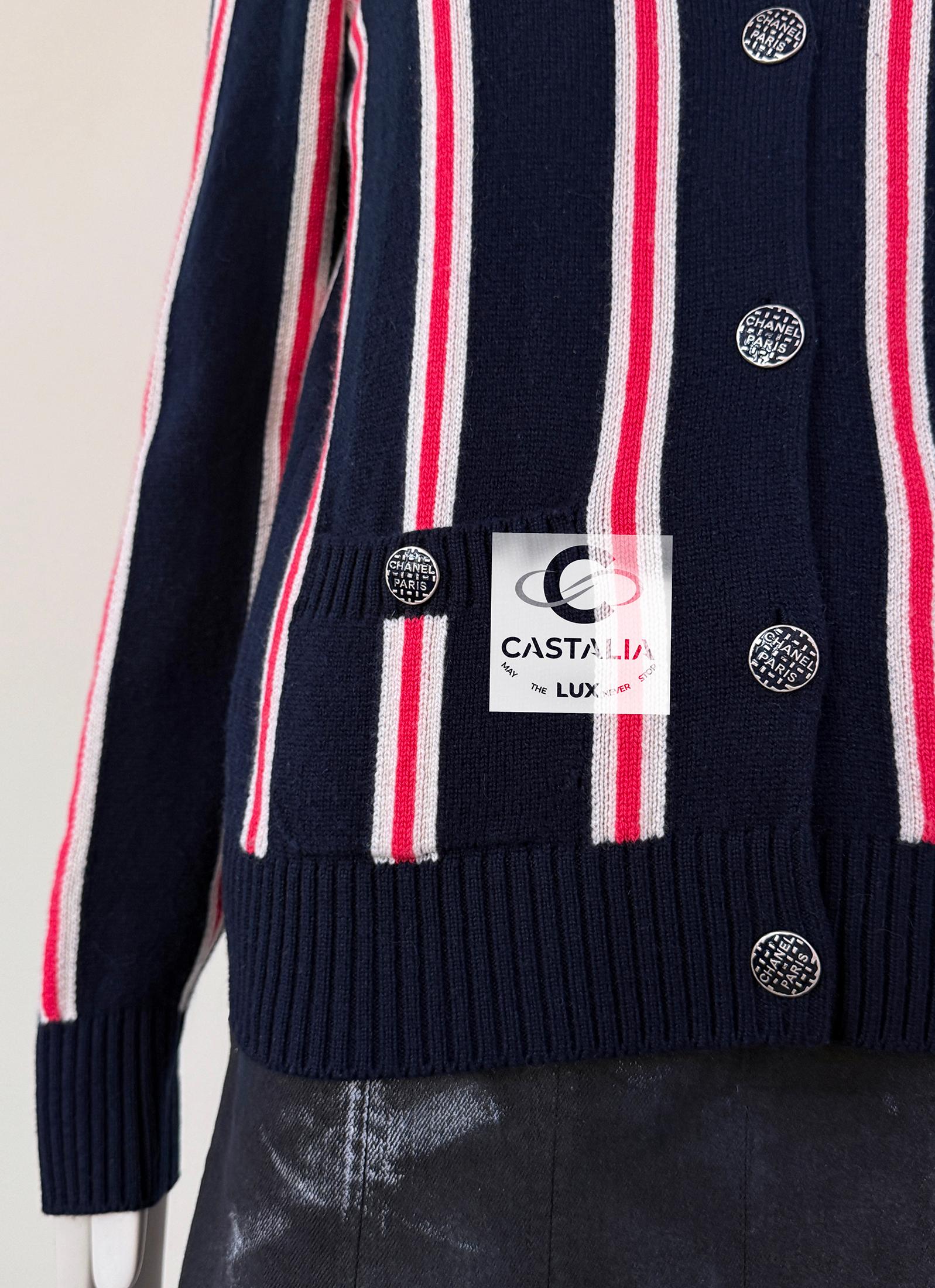 Chanel Logo Buttons Cashmere Cardigan 38 FR 3