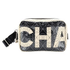 Chanel Logo Camellia Camera Case Bag Printed Coated Canvas