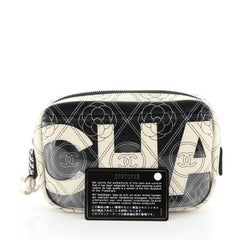 Chanel Logo Camera Case Clutch Toile enduite imprimée
