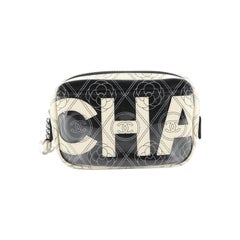 Chanel Logo Camera Case Clutch Printed Coated Canvas