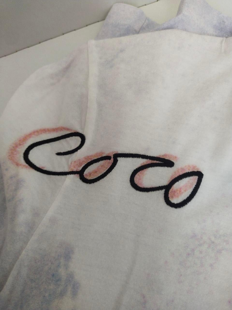 Chanel Logo Coco Chanel Smoking Printed T-Shirt Pre-Owned  For Sale 5