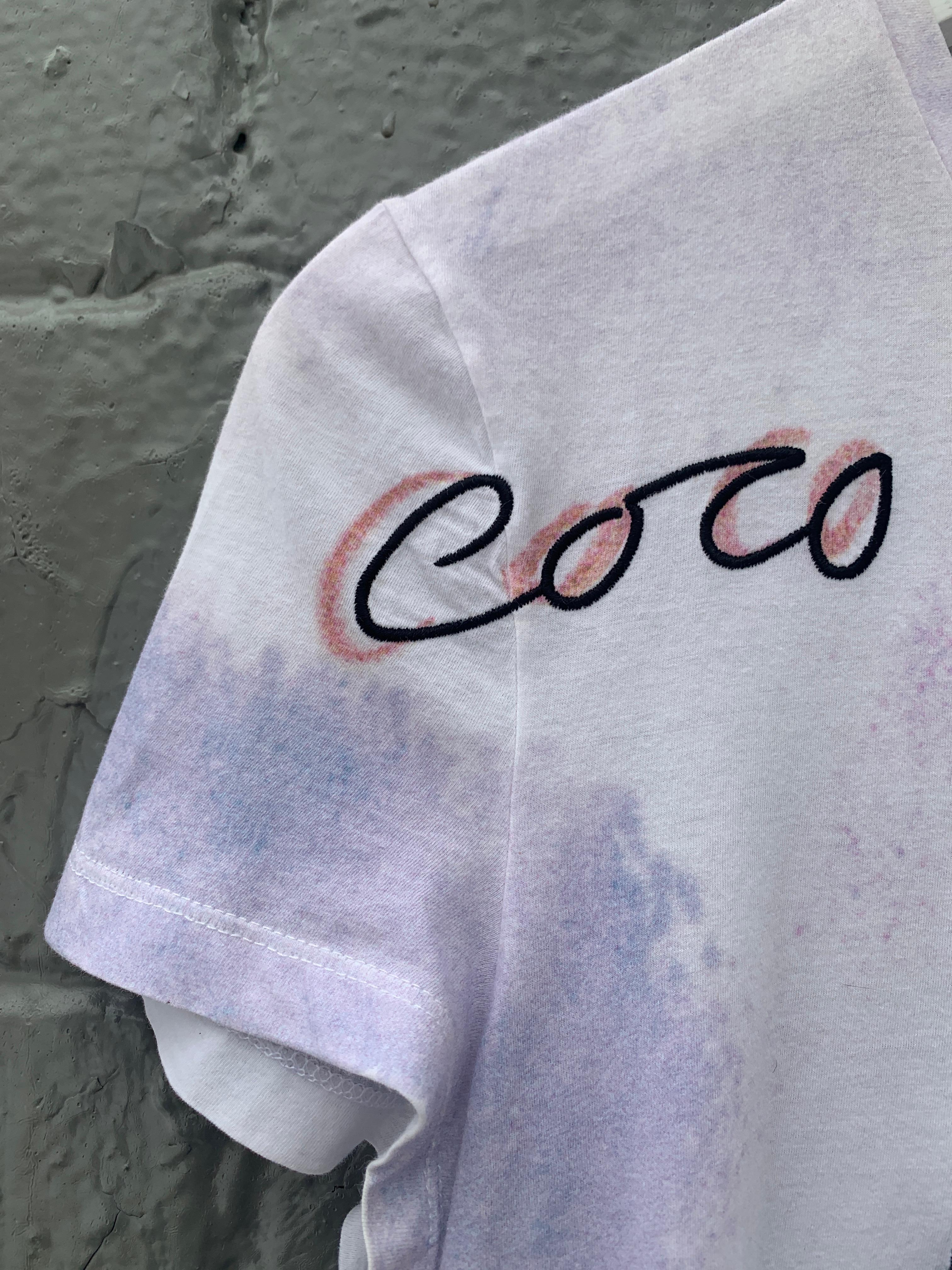 Chanel Logo Coco Chanel Smoking Printed T-Shirt Pre-Owned For Sale 6