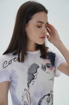 Chanel Logo Coco Chanel Smoking Printed T-Shirt Pre-Owned